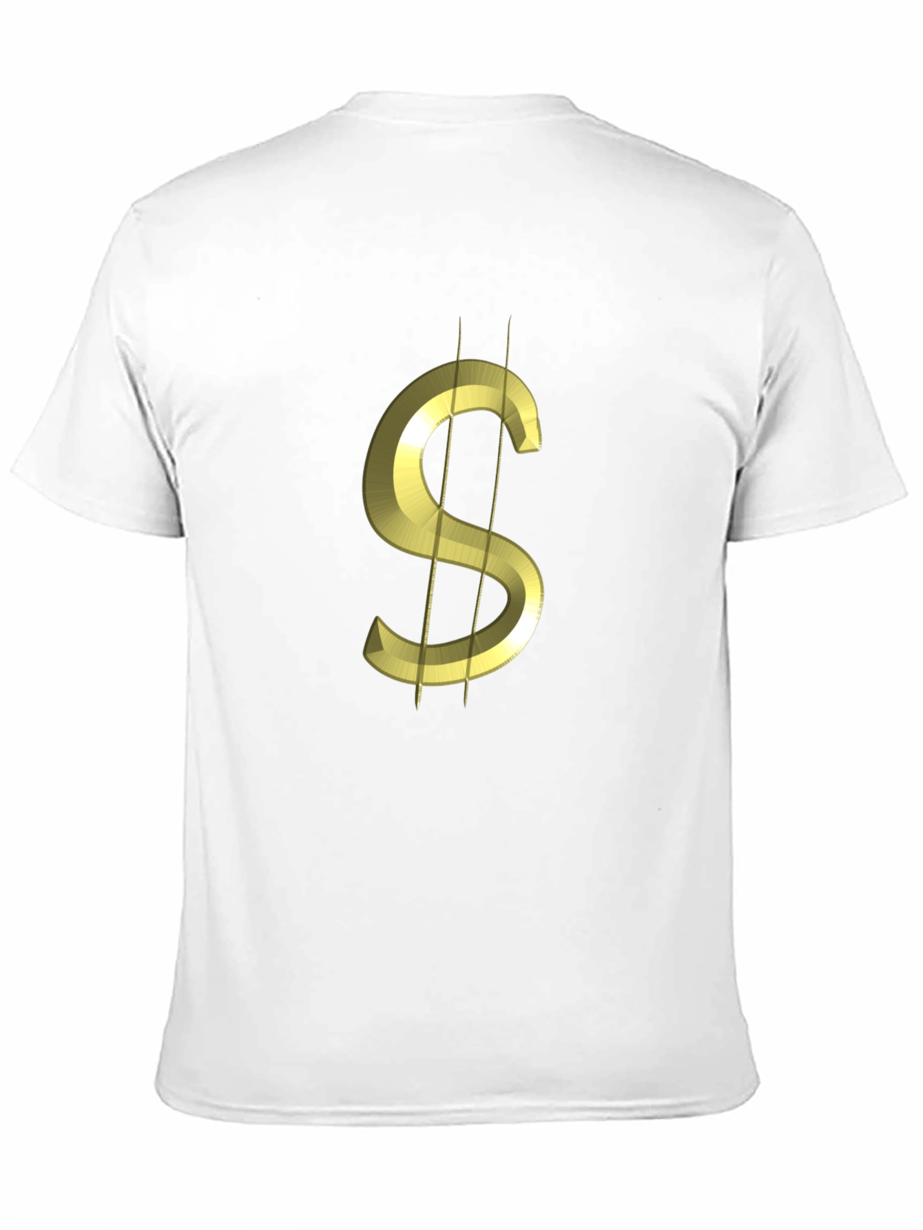 Golden Dollar Sign Black T-Shirt