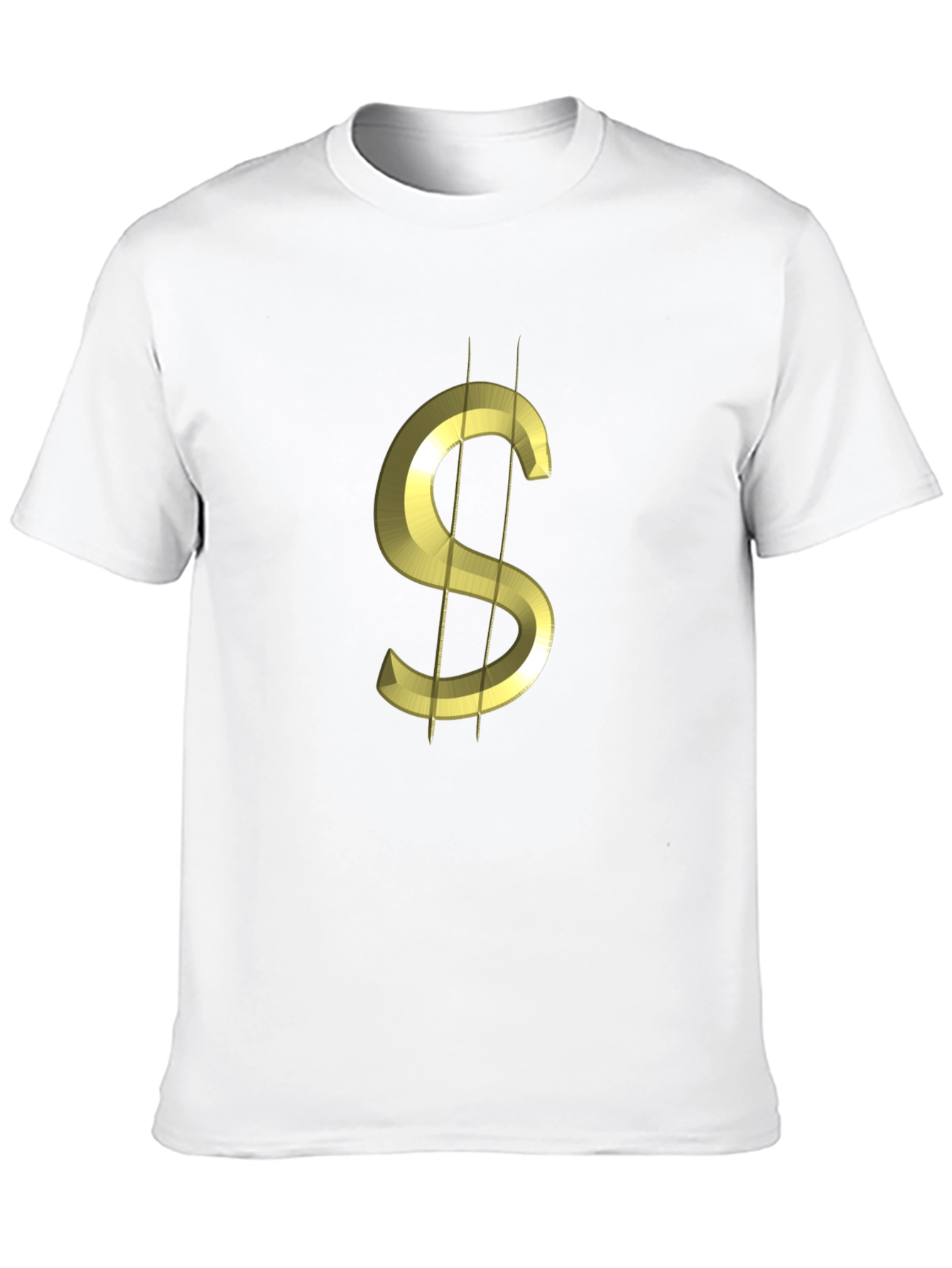 Golden Dollar Sign Black T-Shirt