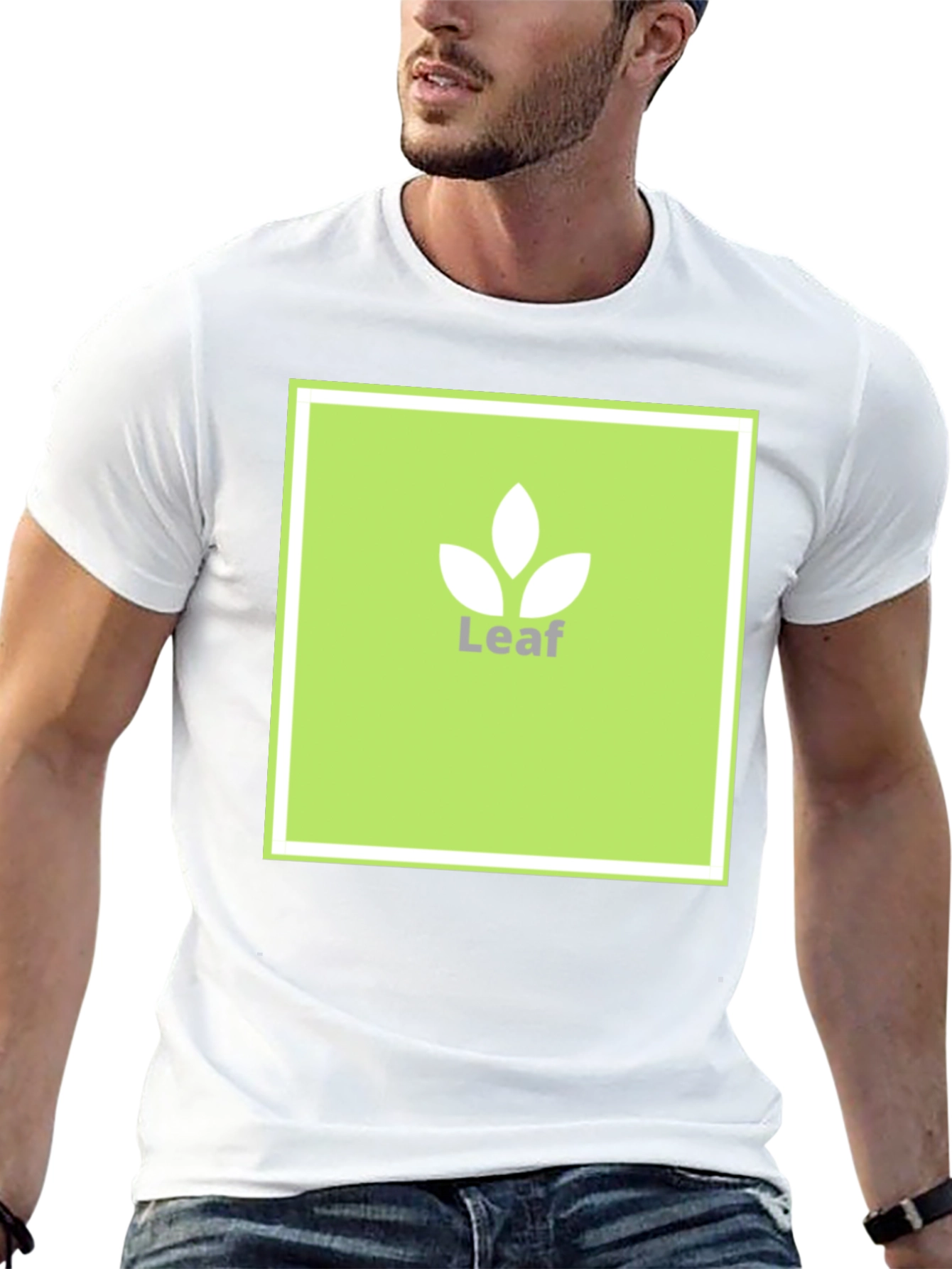 Leaf Logo T-Shirt - Modern Graphic Tee
