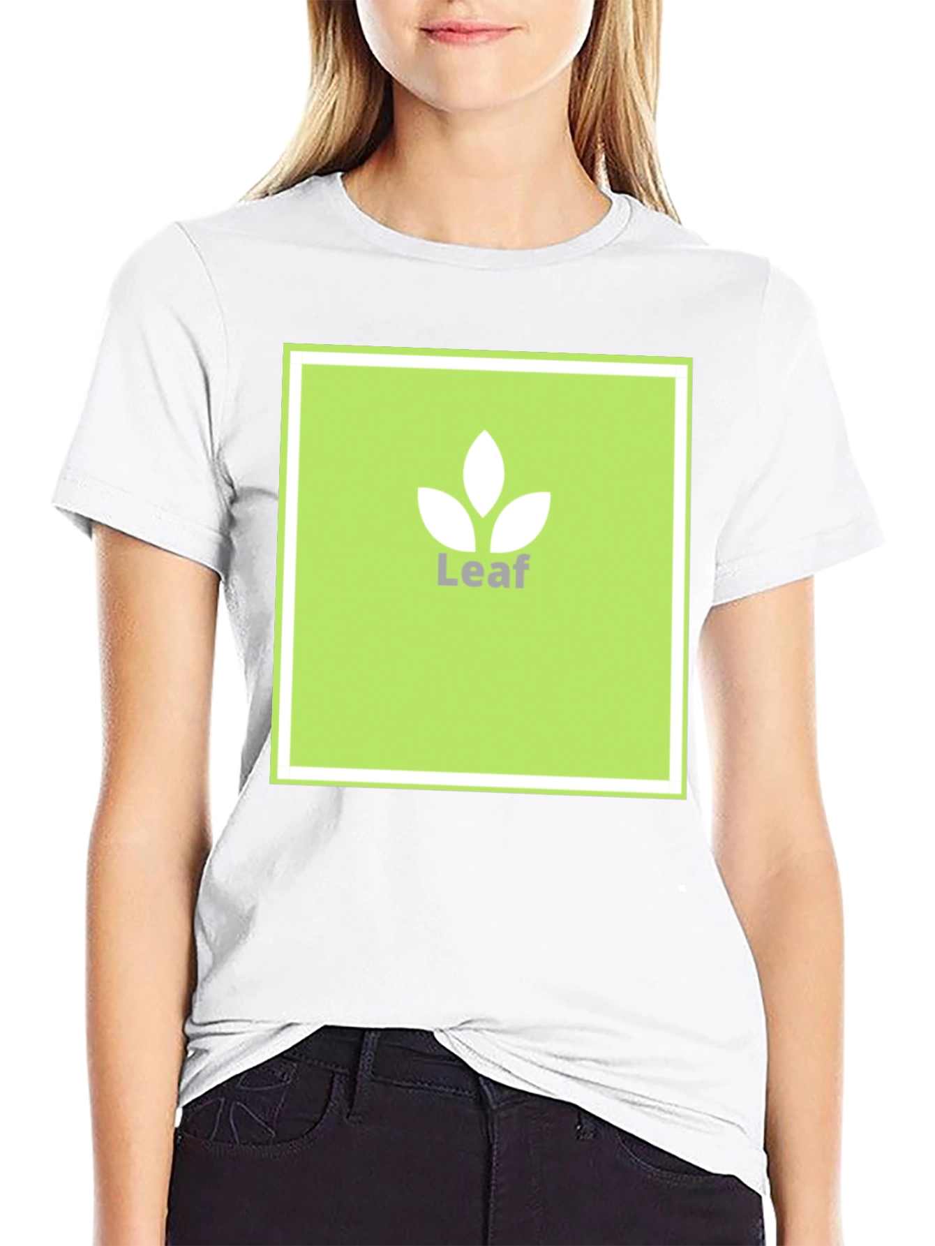 Leaf Logo T-Shirt - Modern Graphic Tee