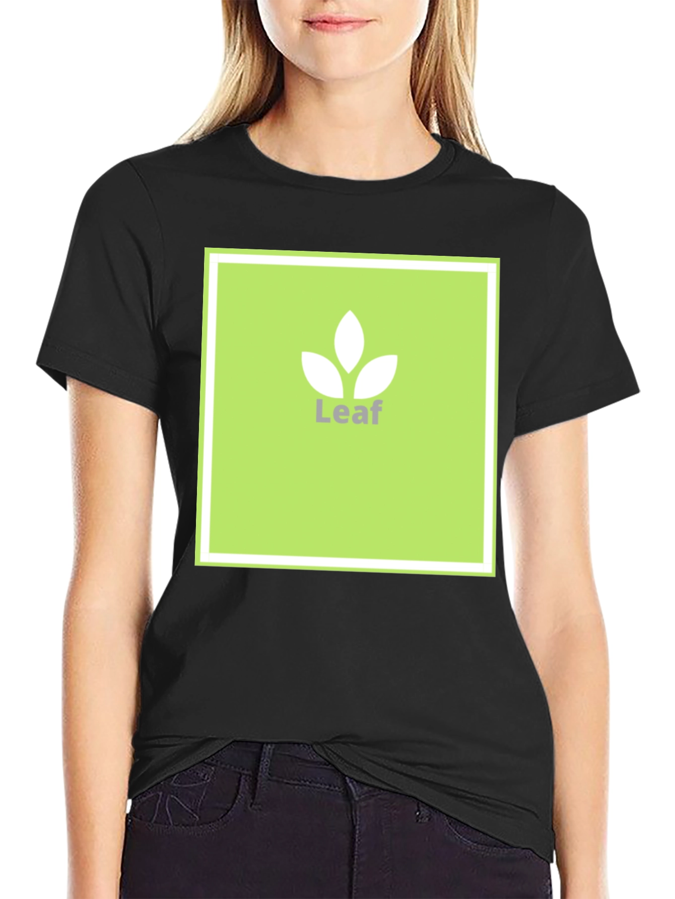 Leaf Logo T-Shirt - Modern Graphic Tee