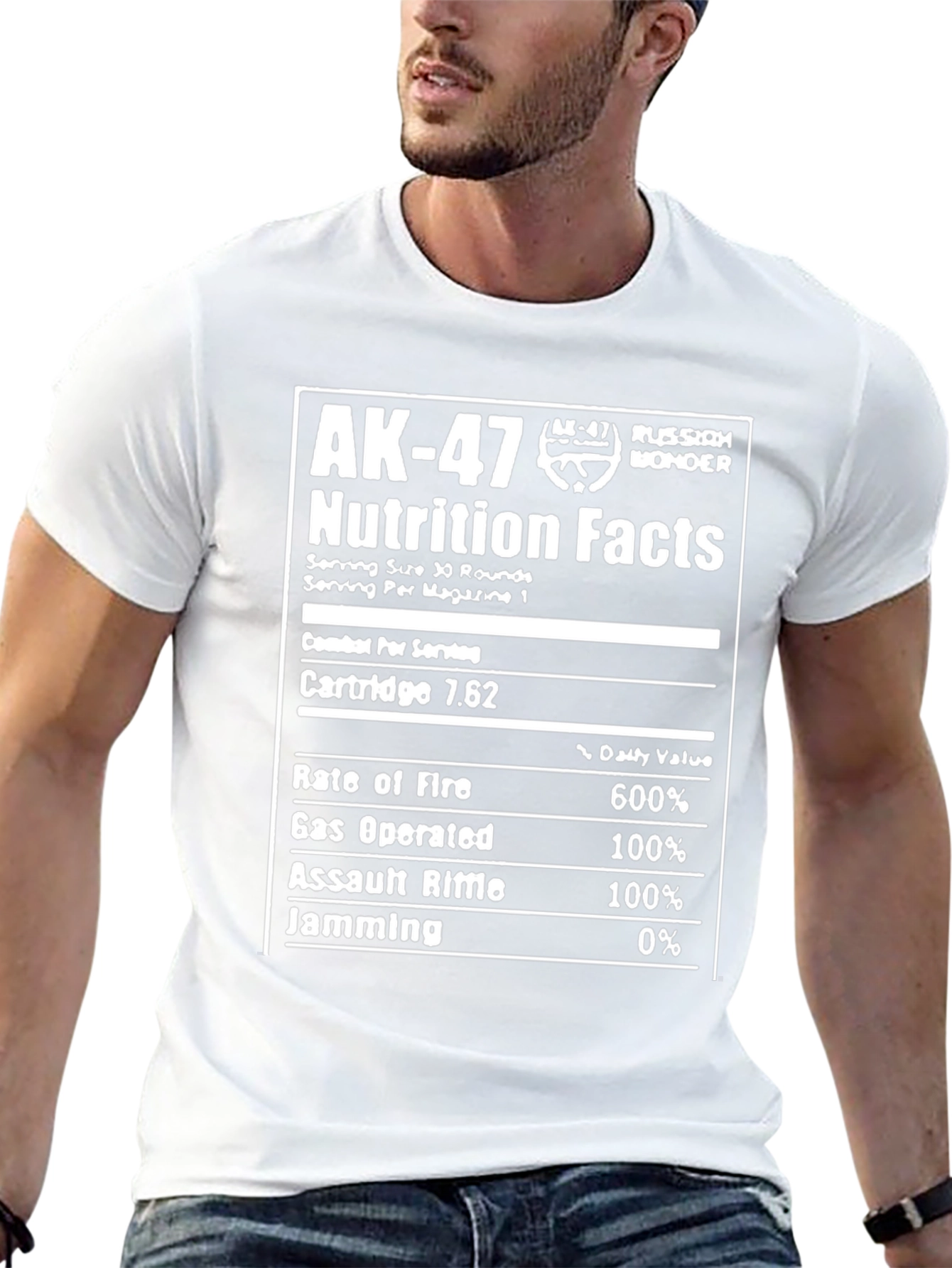 AK-47 Nutrition Facts T-Shirt - Russian Wonder Tee