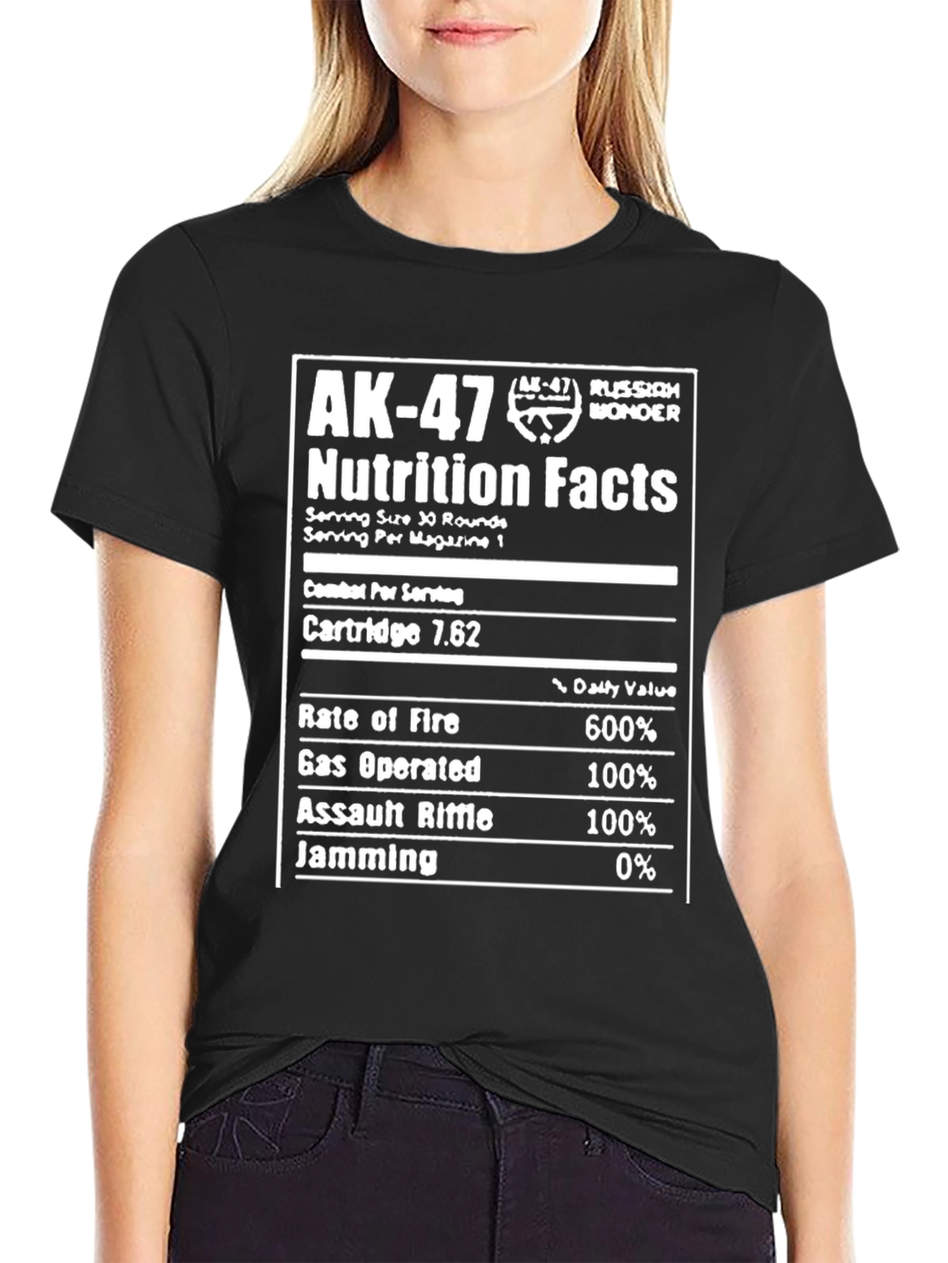 AK-47 Nutrition Facts T-Shirt - Russian Wonder Tee