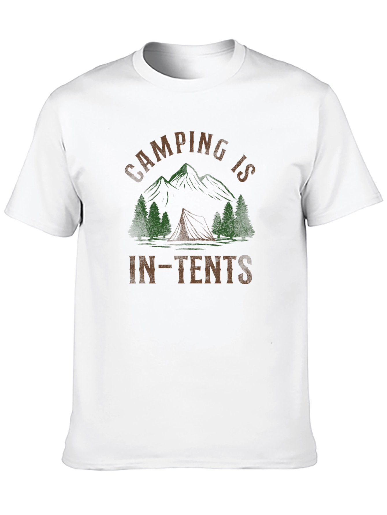 Camping Is In-Tents Black T-Shirt