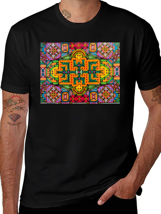 Abstract Graphic Tee - Bold Colorful Design