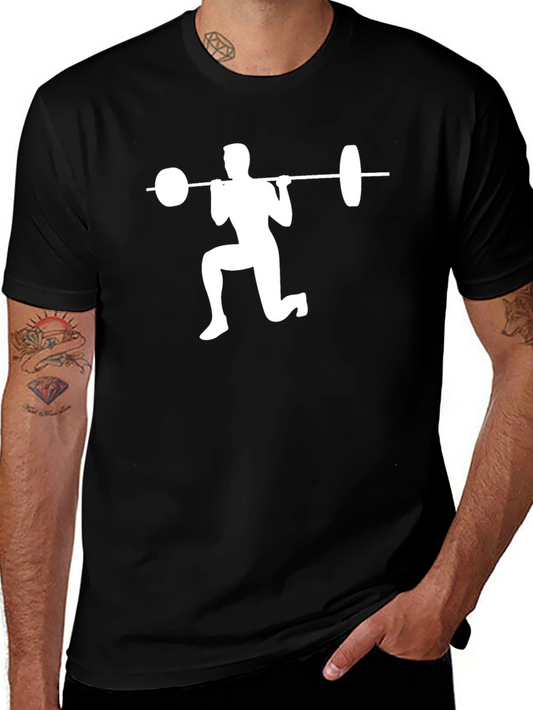 Weightlifting Squat Graphic Tee - Black