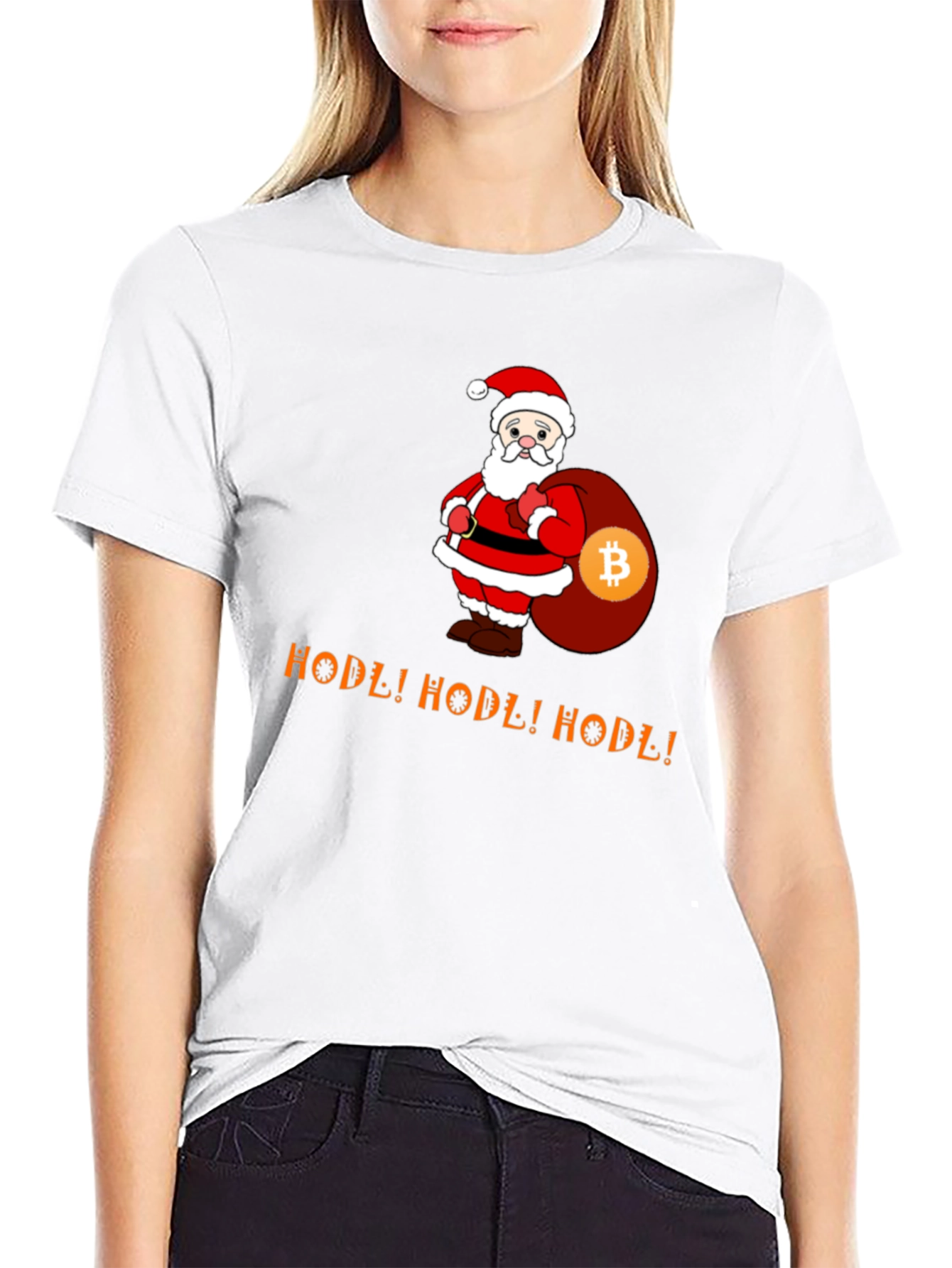 HODL Bitcoin Santa T-Shirt