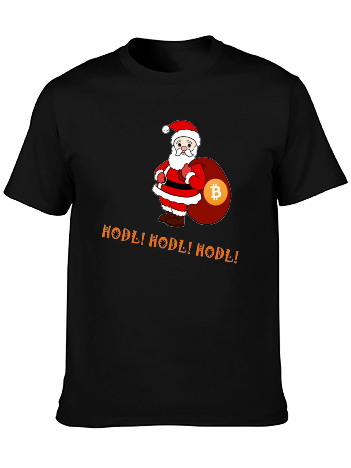 HODL Bitcoin Santa T-Shirt