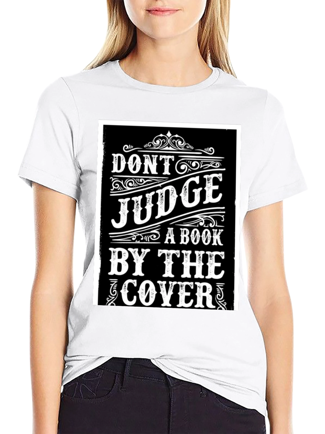 Dont Judge a Book T-Shirt - Black Graphic Tee