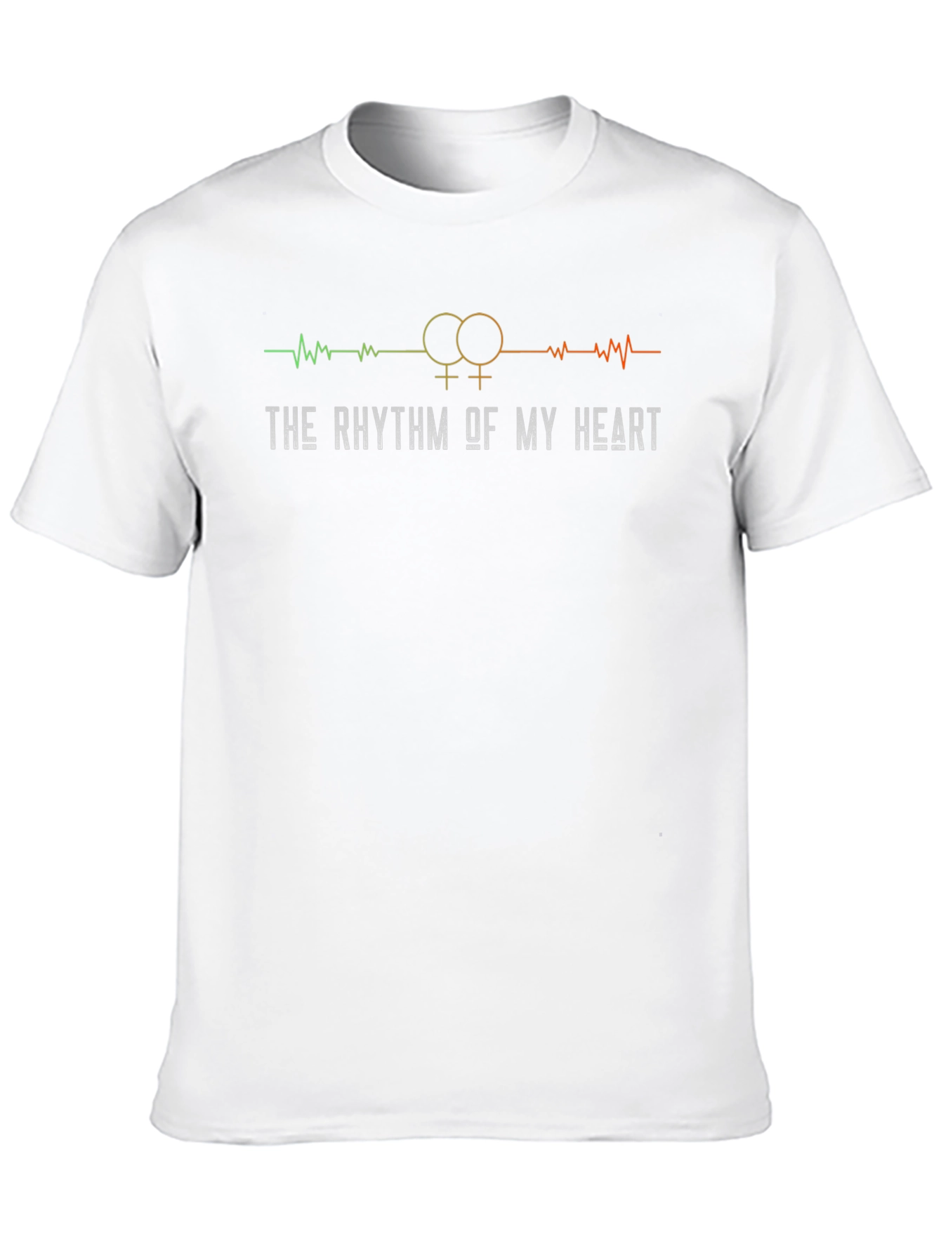 Lesbian Pride Rhythm Heartbeat Graphic Tee