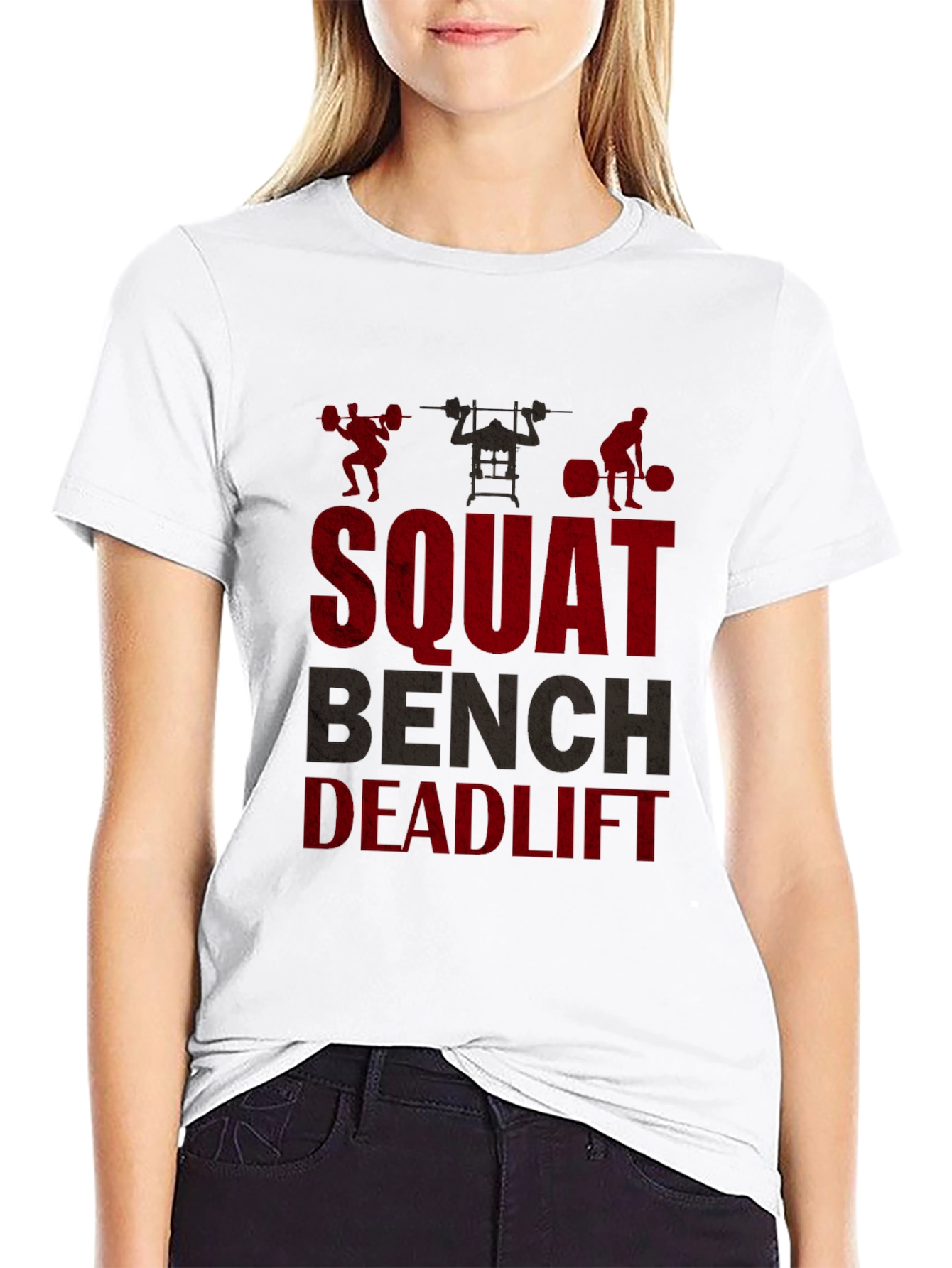 Squat Bench Deadlift Graphic Tee - Gym Motivation
