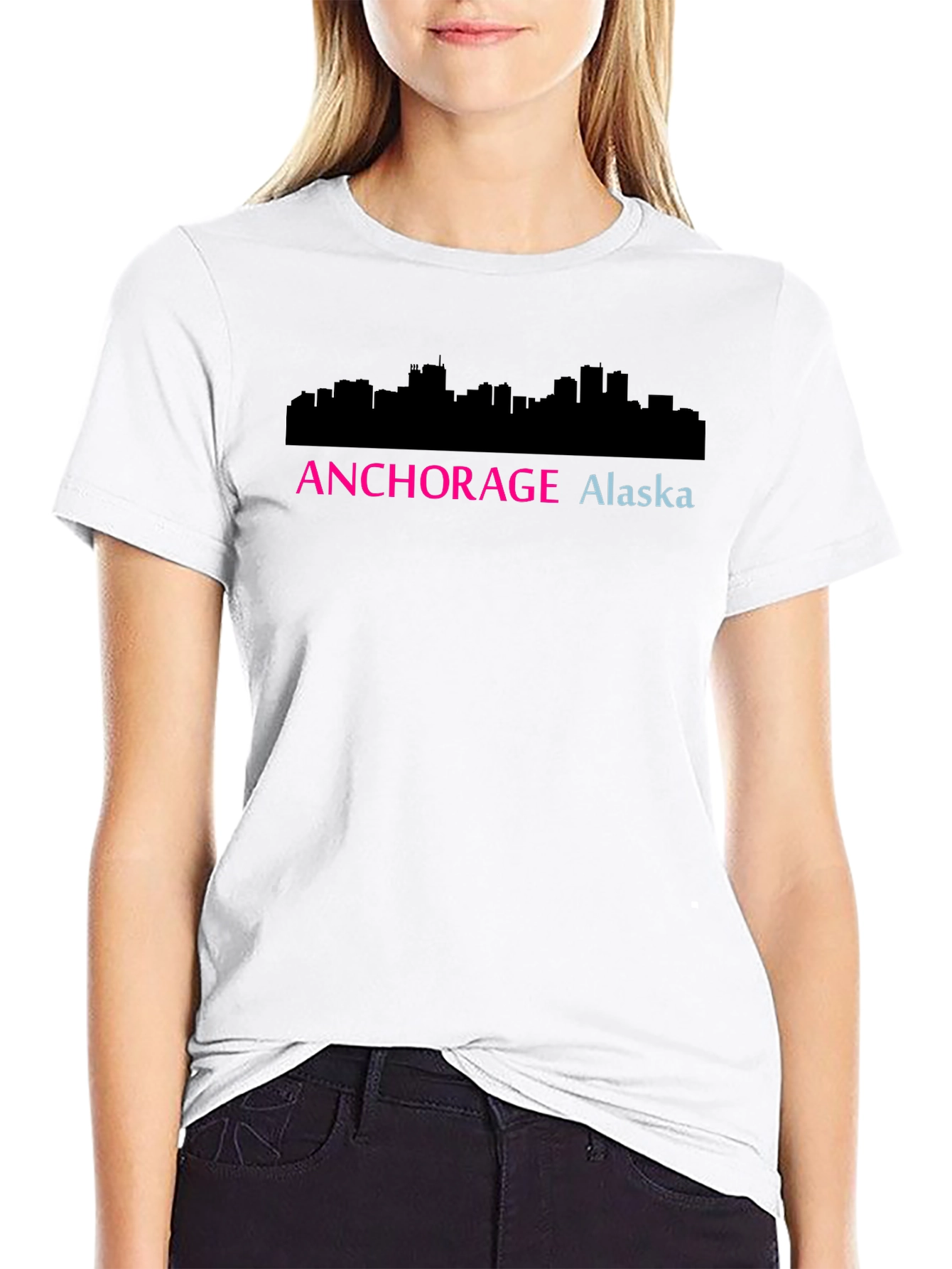 Anchorage Alaska Skyline Graphic Tee