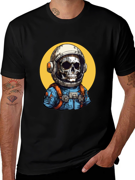 Astronaut Skeleton Graphic T-Shirt - Cool Space Tee