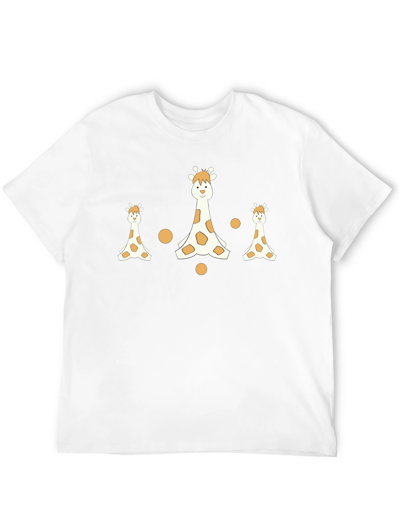 Giraffe Print Black T-Shirt