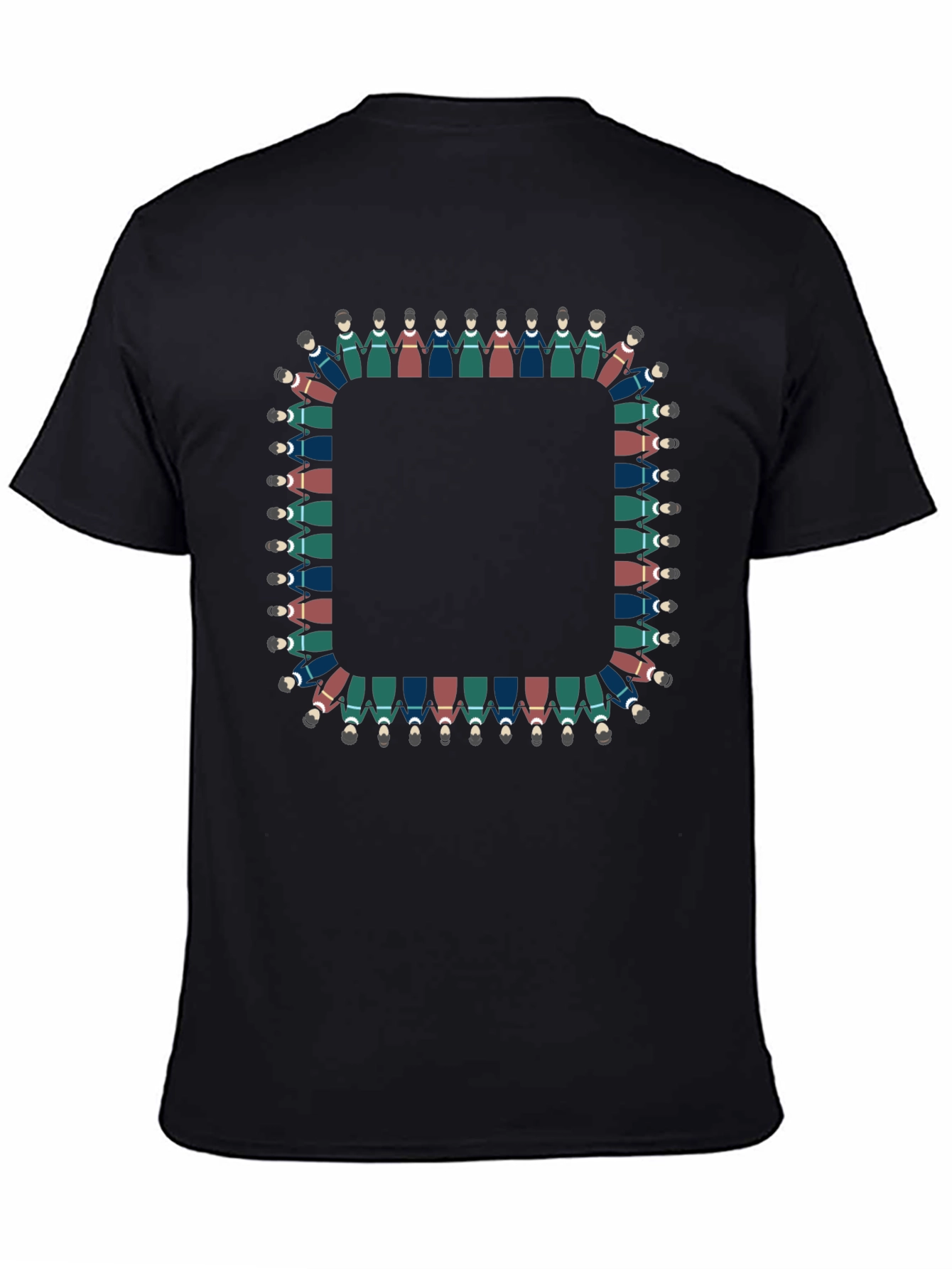 Circle of People Graphic Tee - Unisex Black T-Shirt