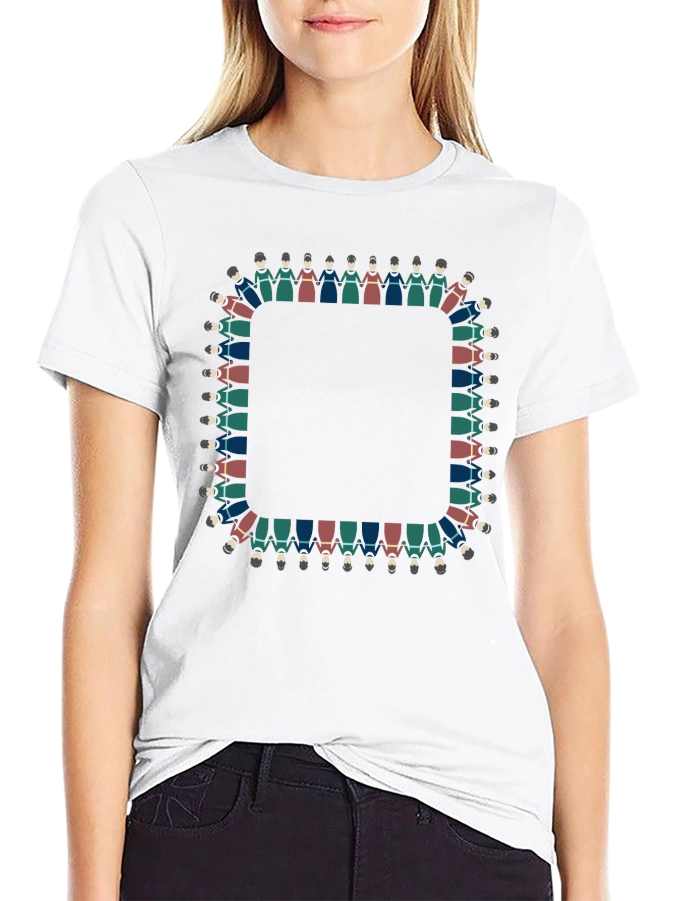 Circle of People Graphic Tee - Unisex Black T-Shirt