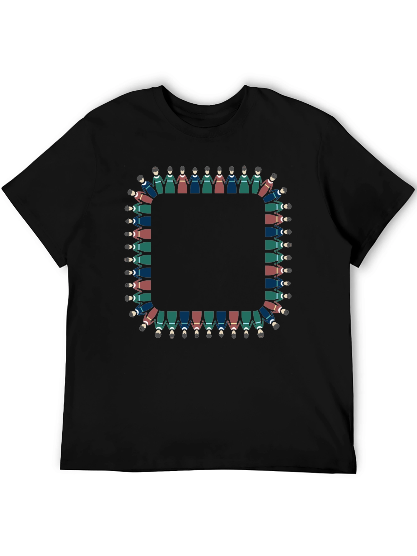 Circle of People Graphic Tee - Unisex Black T-Shirt