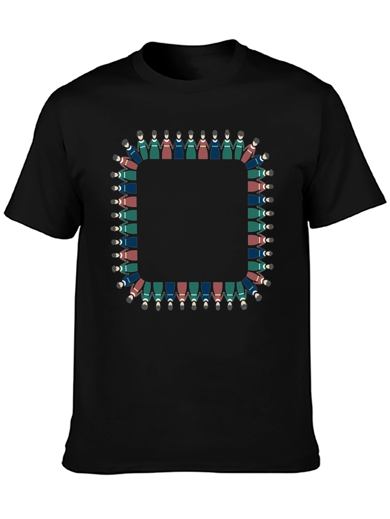 Circle of People Graphic Tee - Unisex Black T-Shirt