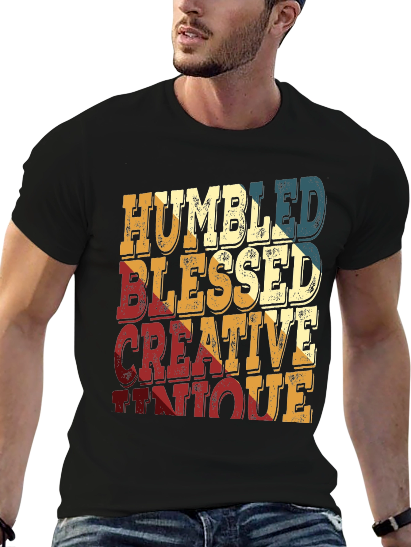 Humbled Blessed Creative Unique Retro Tee