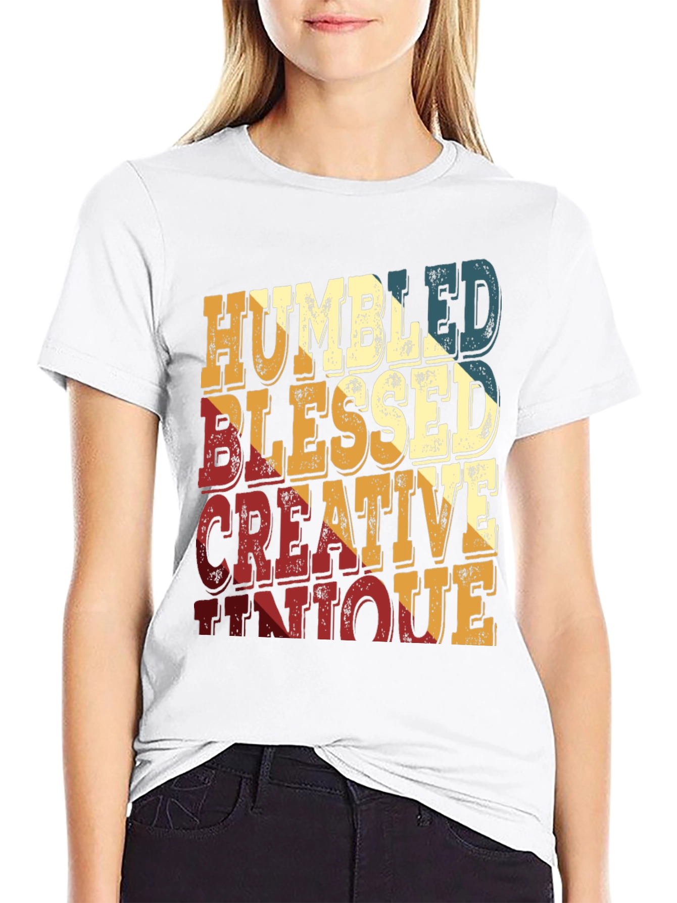 Humbled Blessed Creative Unique Retro Tee