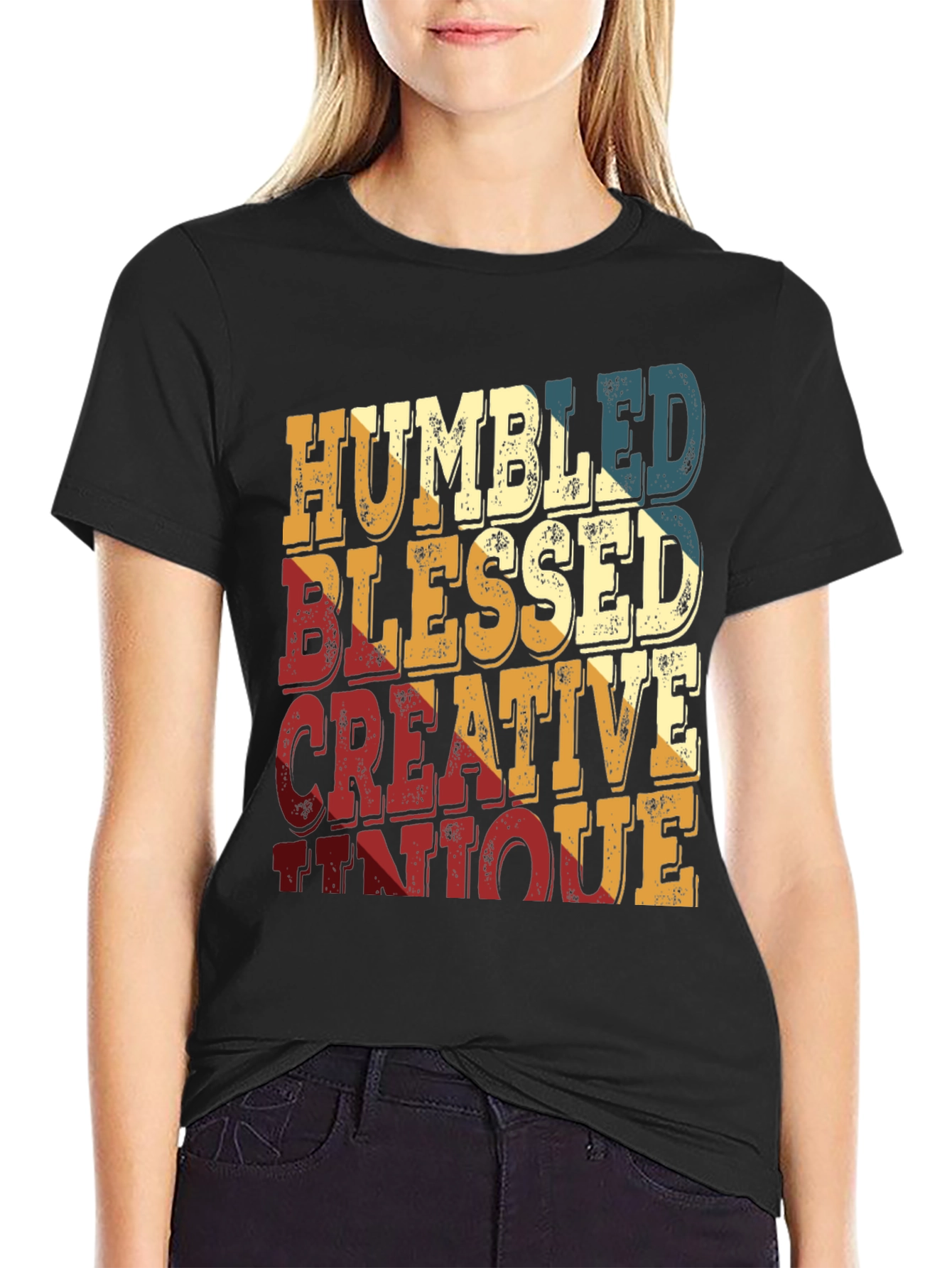 Humbled Blessed Creative Unique Retro Tee