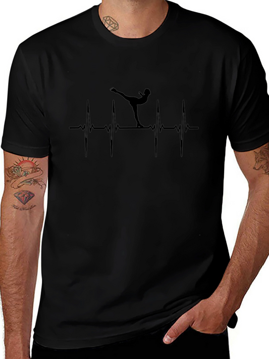Karate Heartbeat Black T-Shirt | Martial Arts Tee