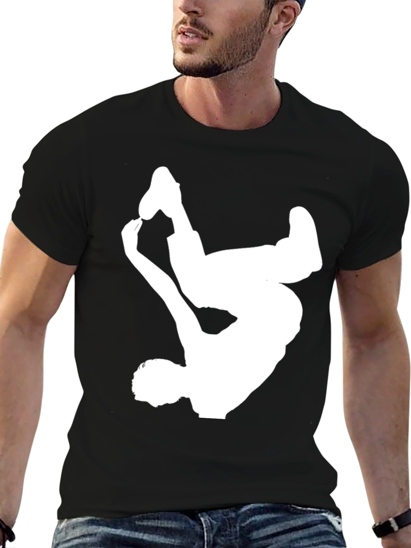 Breakdance Silhouette Black Graphic Tee