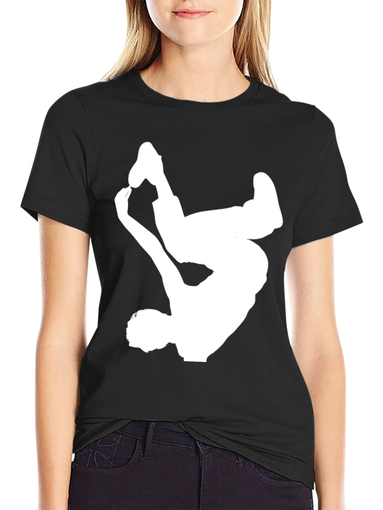 Breakdance Silhouette Black Graphic Tee
