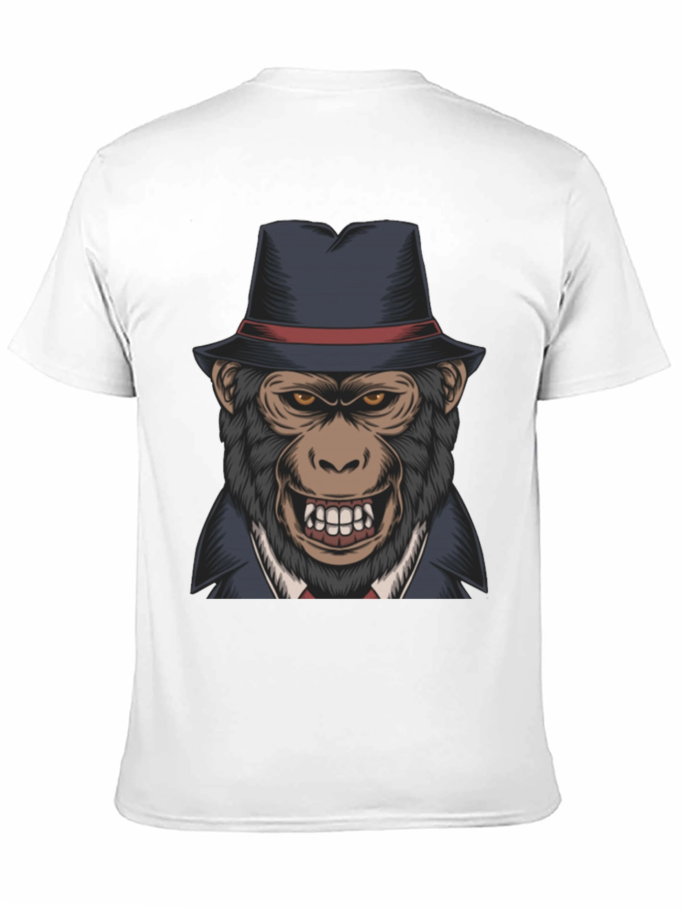 Gorilla Gangster T-Shirt - Cool Ape with Hat