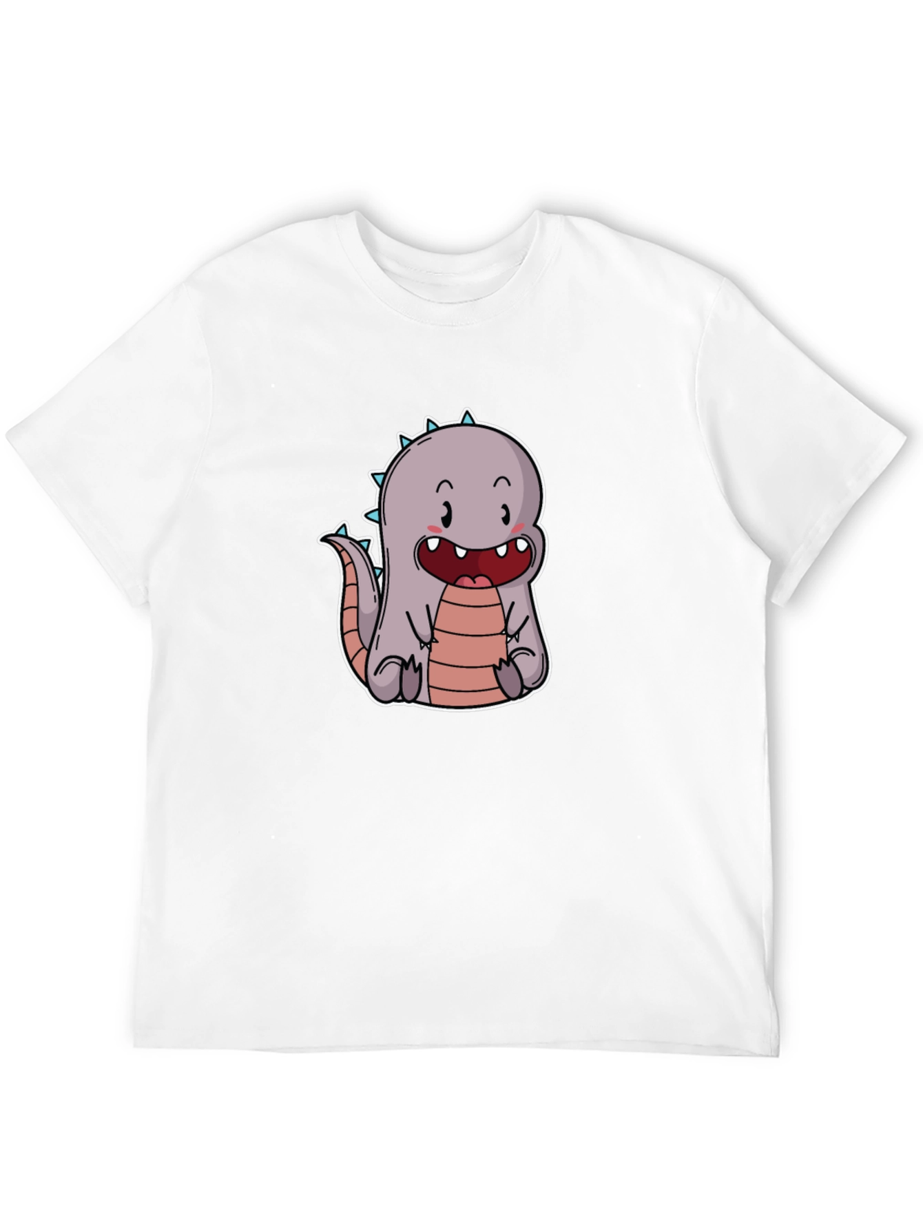 Cute Cartoon Dinosaur T-Shirt - Black