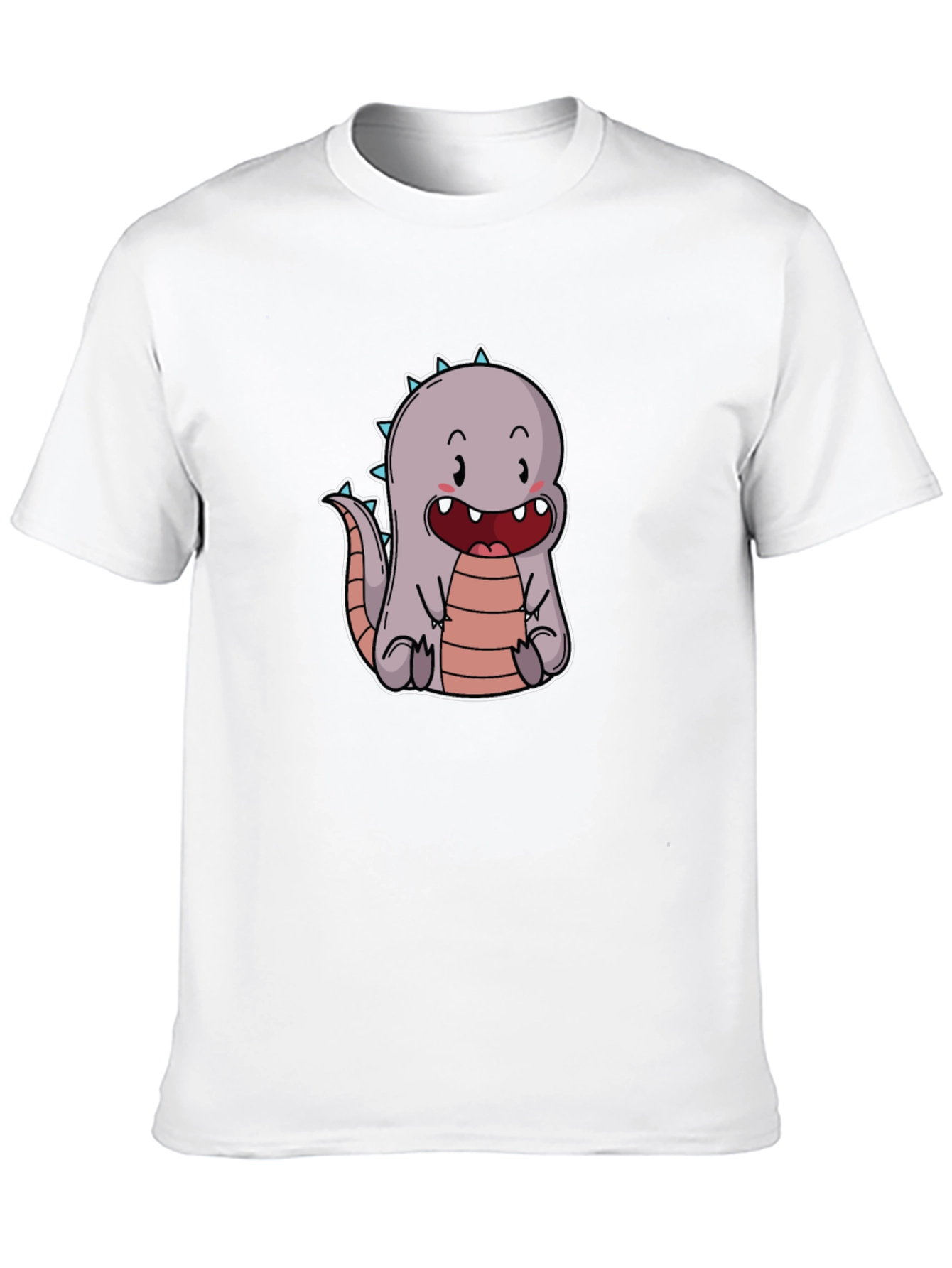 Cute Cartoon Dinosaur T-Shirt - Black