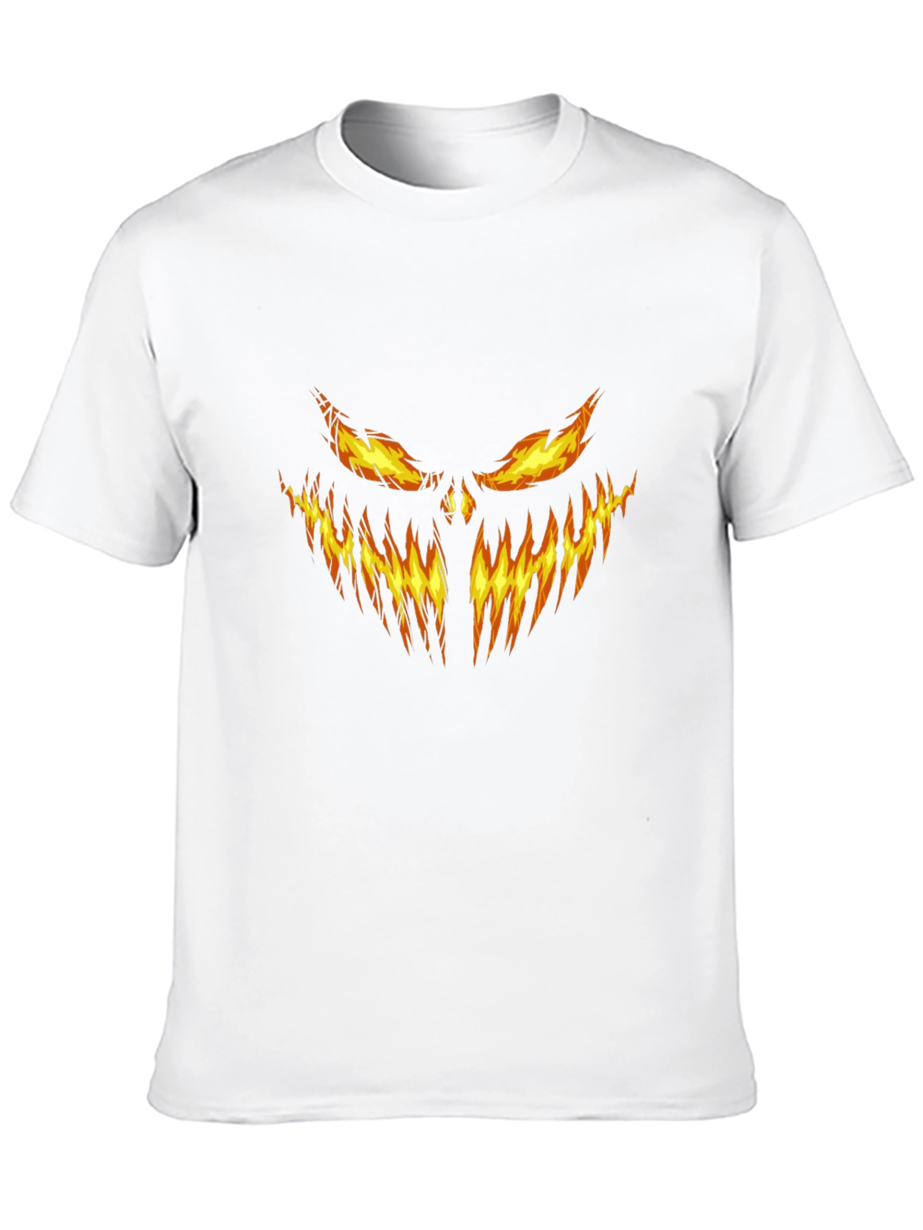 Fiery Pumpkin Face Graphic Tee