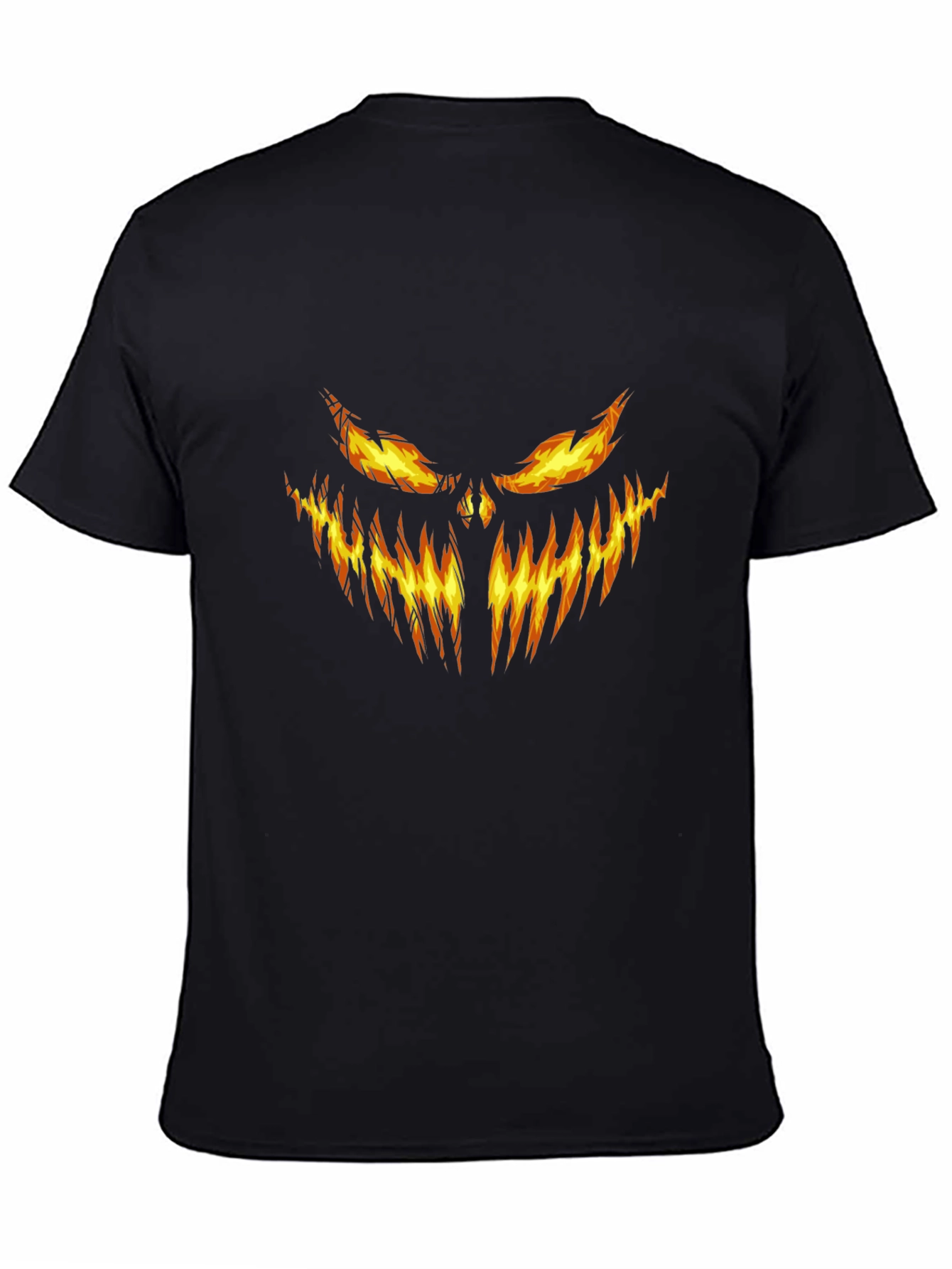 Fiery Pumpkin Face Graphic Tee