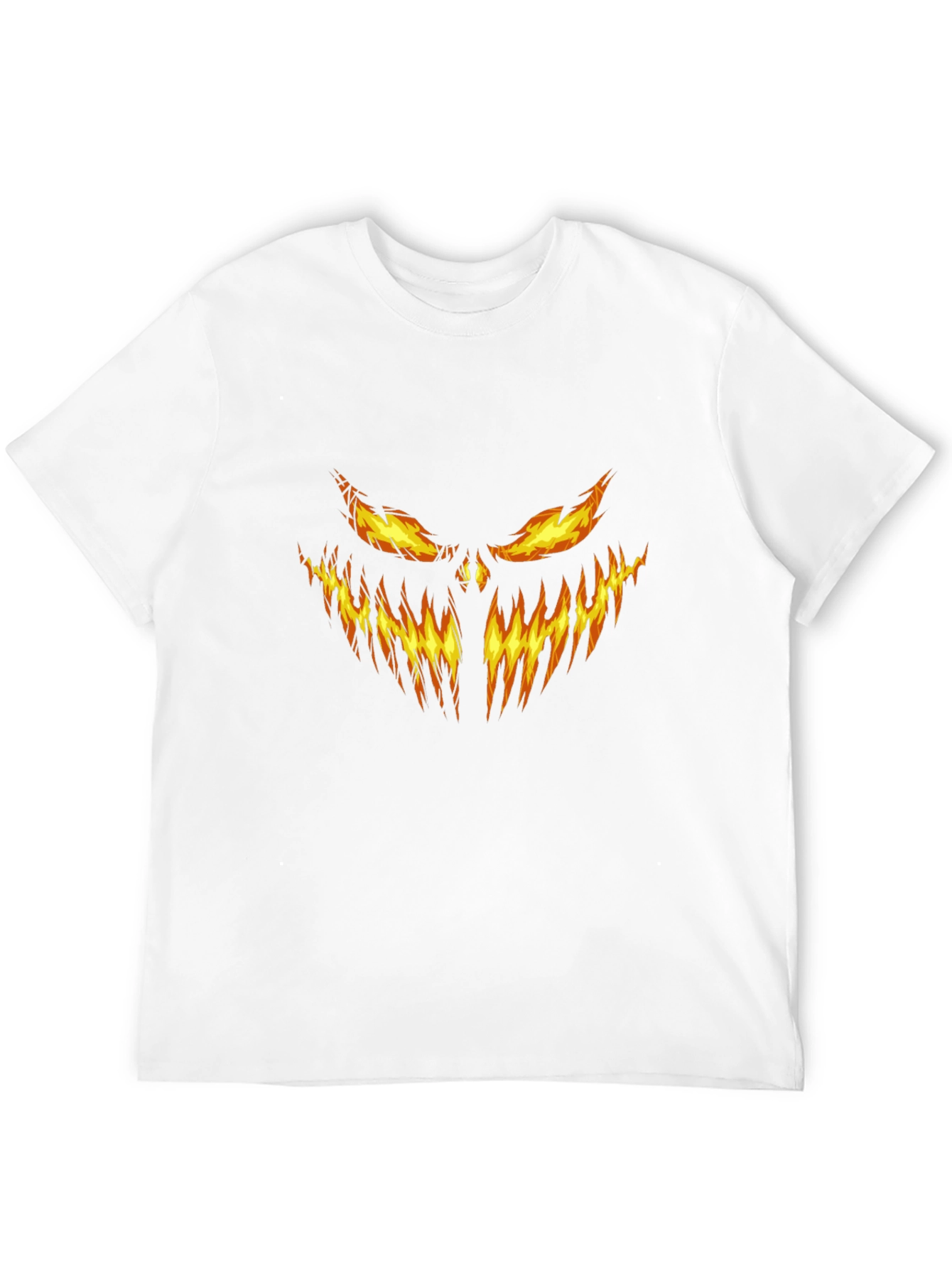 Fiery Pumpkin Face Graphic Tee