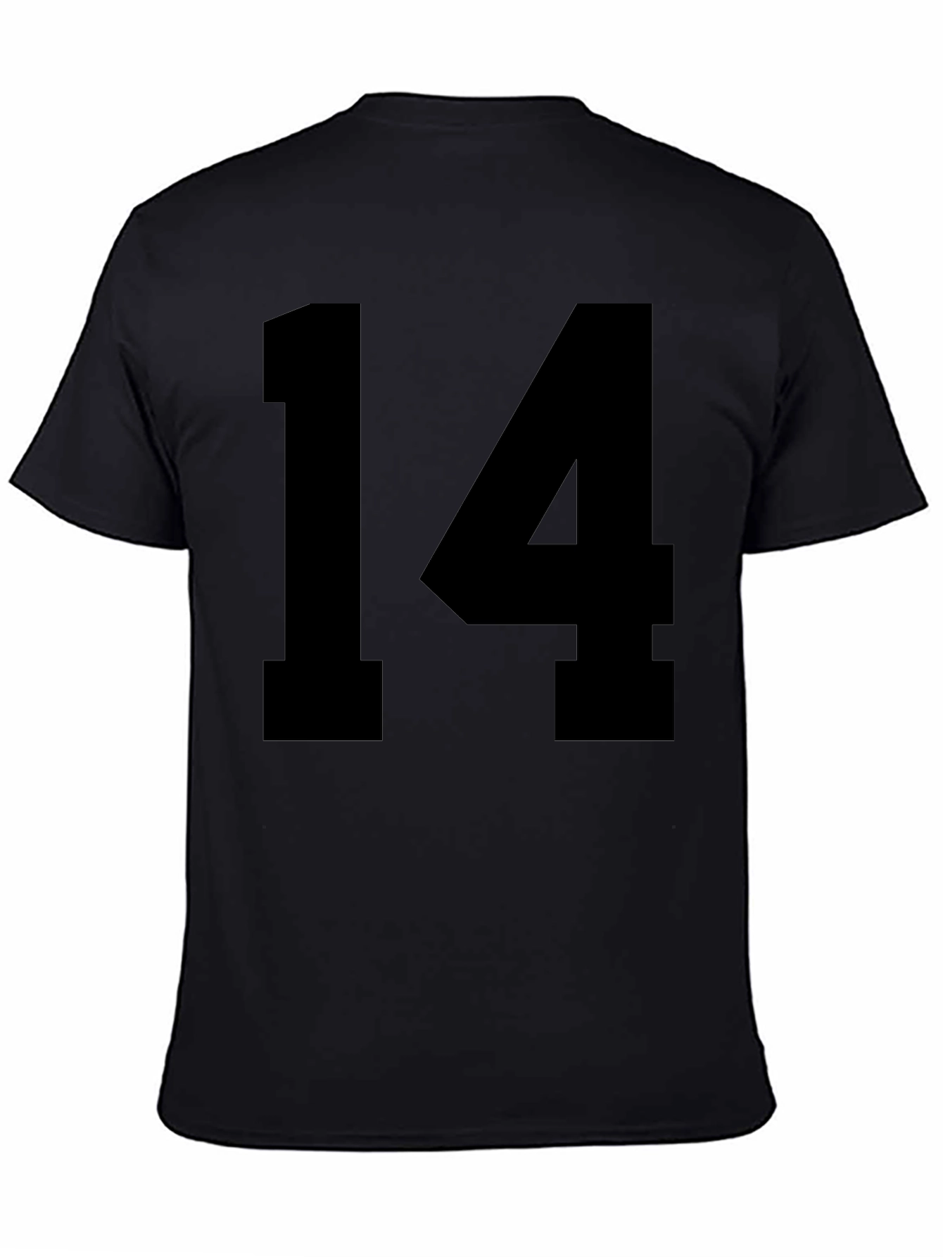 Black T-shirt with Bold 14 Number