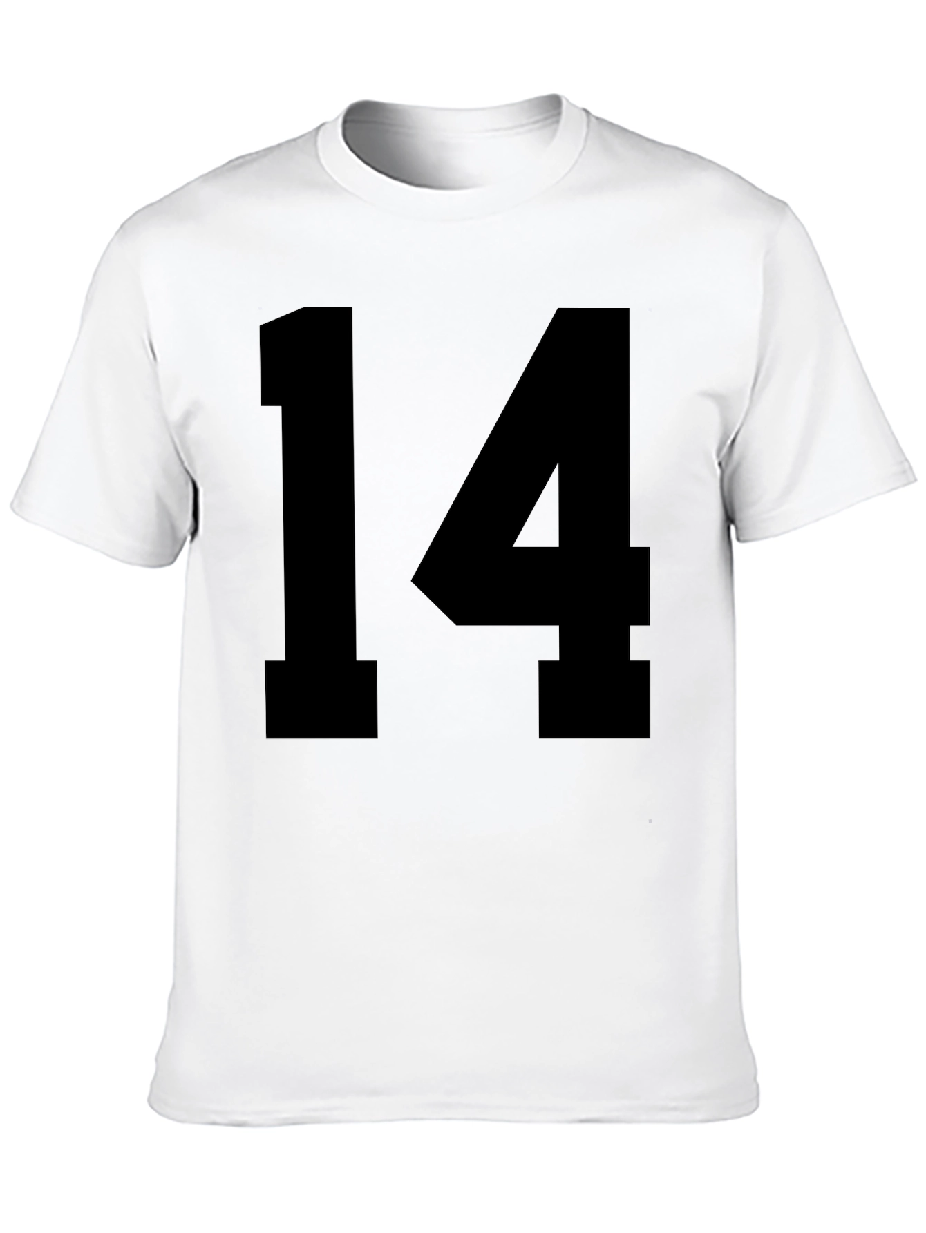 Black T-shirt with Bold 14 Number