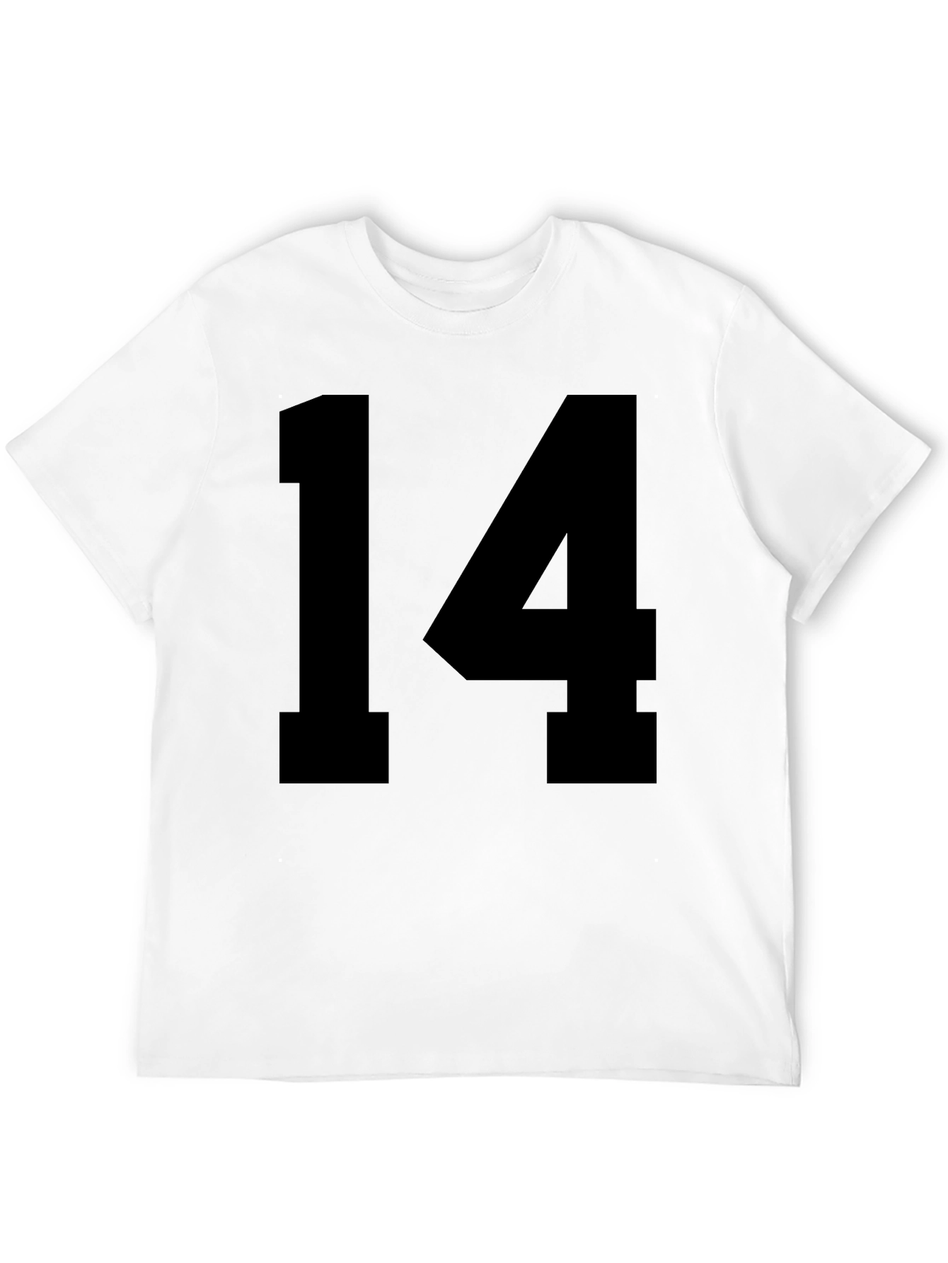 Black T-shirt with Bold 14 Number