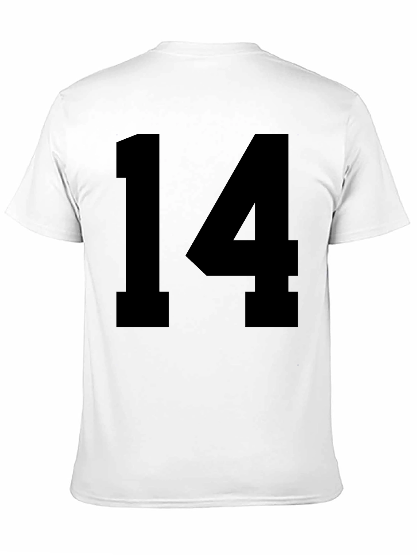 Black T-shirt with Bold 14 Number
