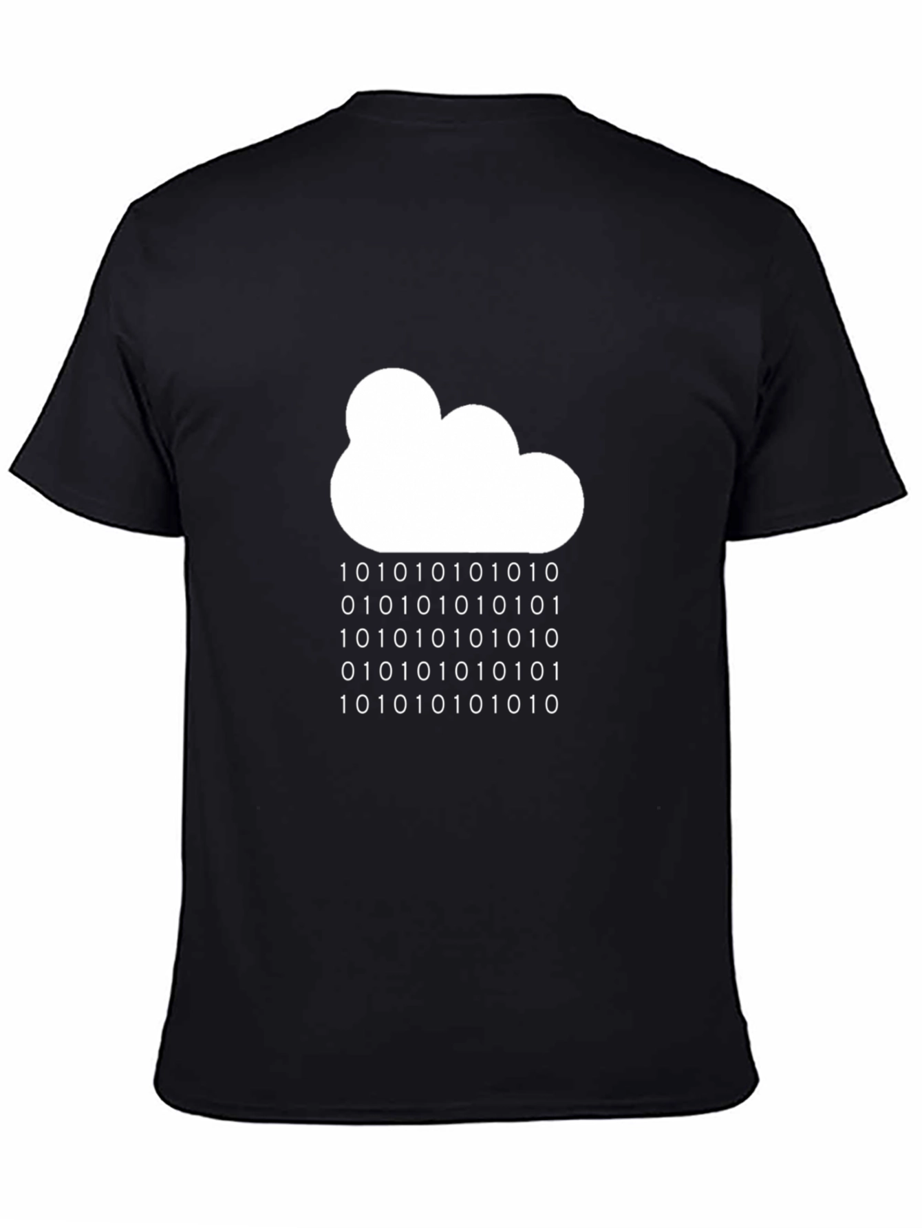 Cloud Binary Code T-Shirt - Geeky Style