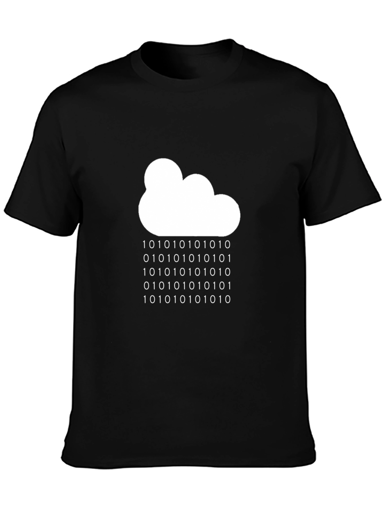 Cloud Binary Code T-Shirt - Geeky Style
