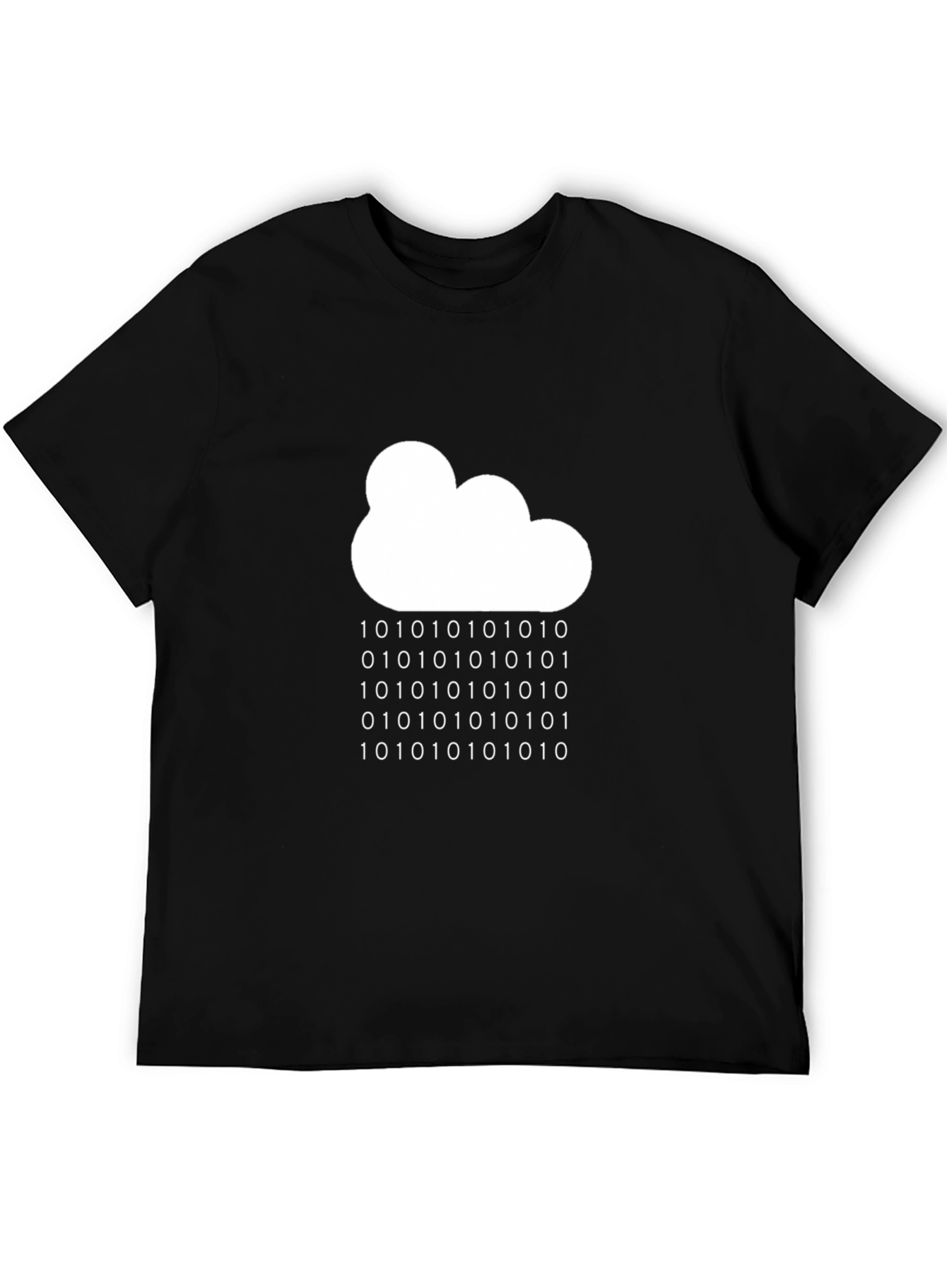 Cloud Binary Code T-Shirt - Geeky Style