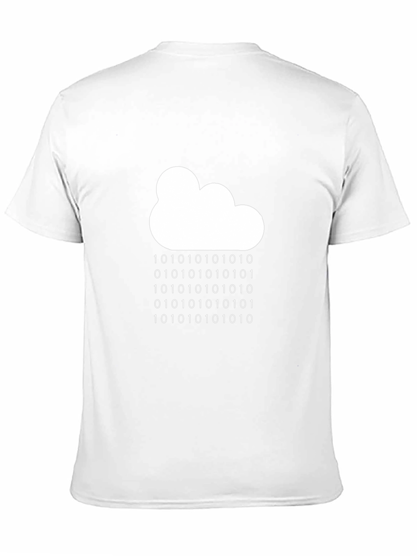 Cloud Binary Code T-Shirt - Geeky Style