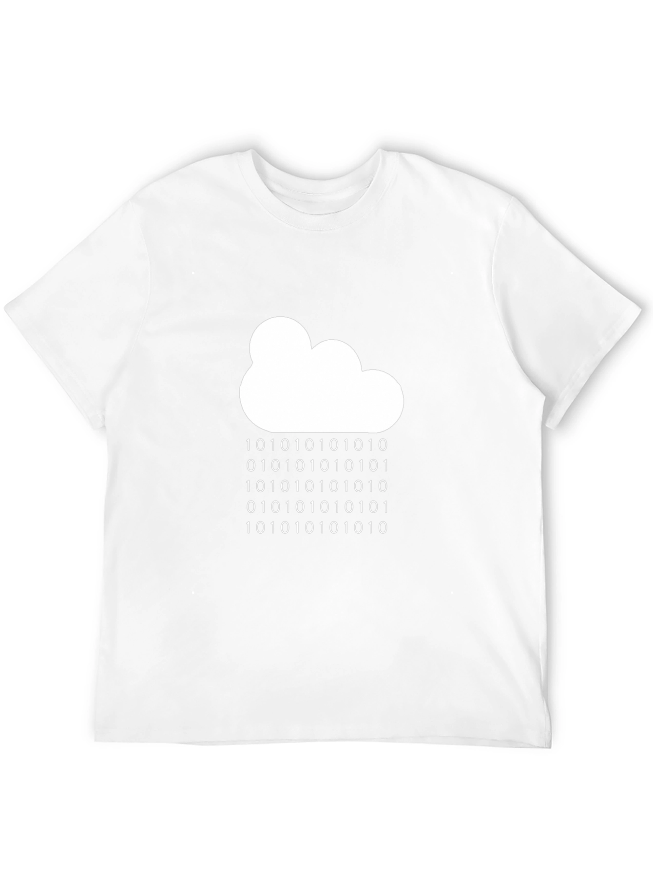 Cloud Binary Code T-Shirt - Geeky Style
