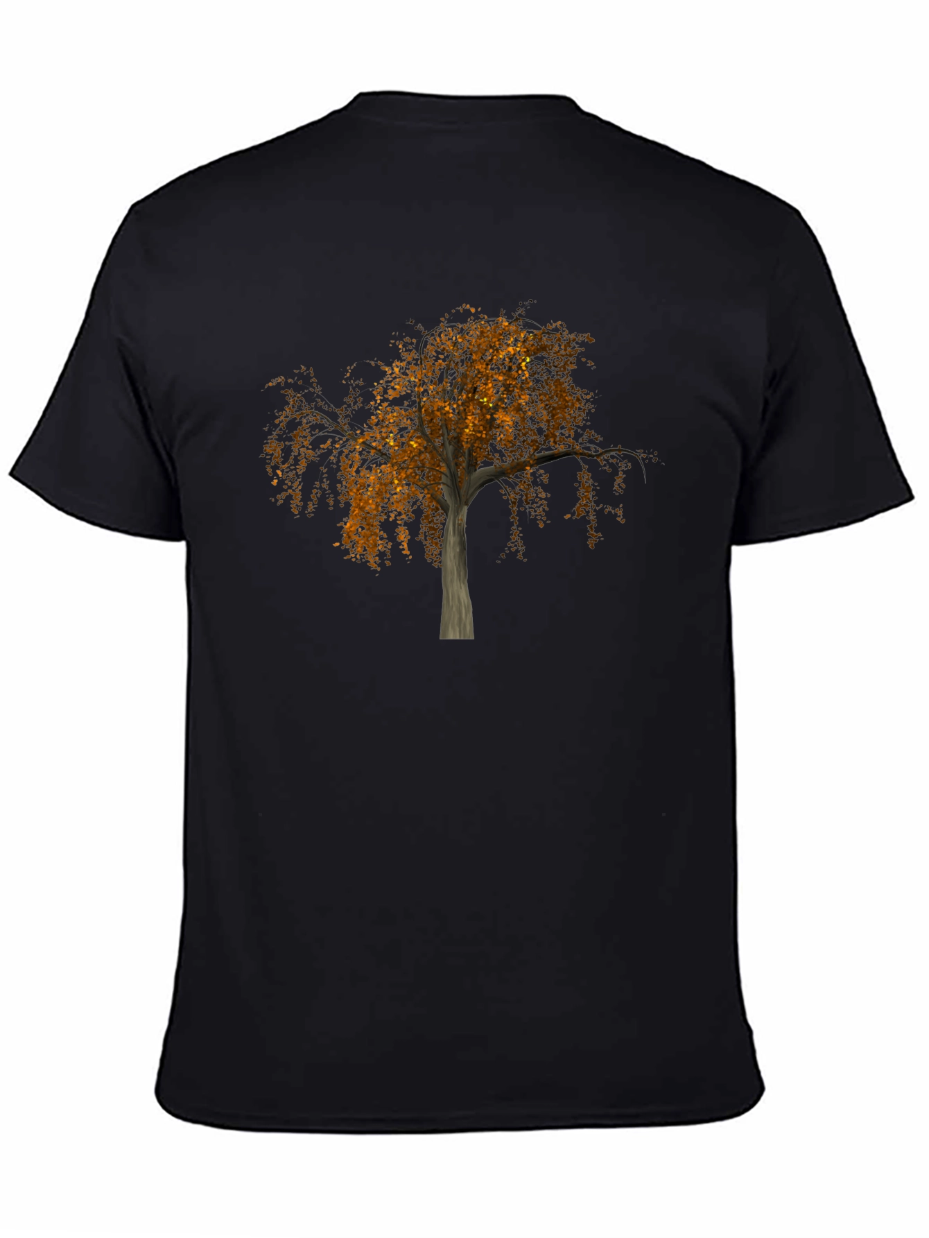 Fall Tree Graphic Black Tee - Nature Inspired Style