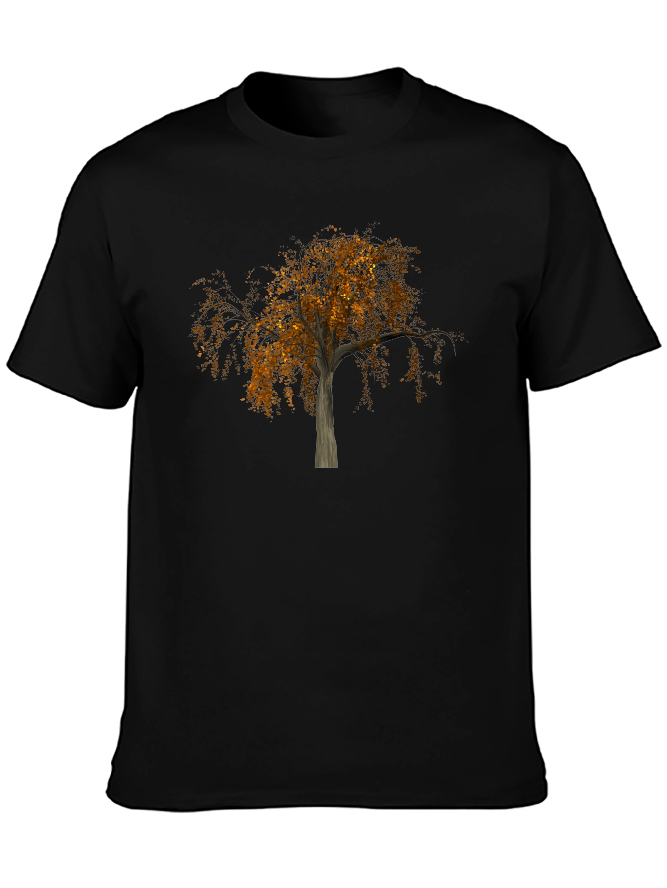 Fall Tree Graphic Black Tee - Nature Inspired Style