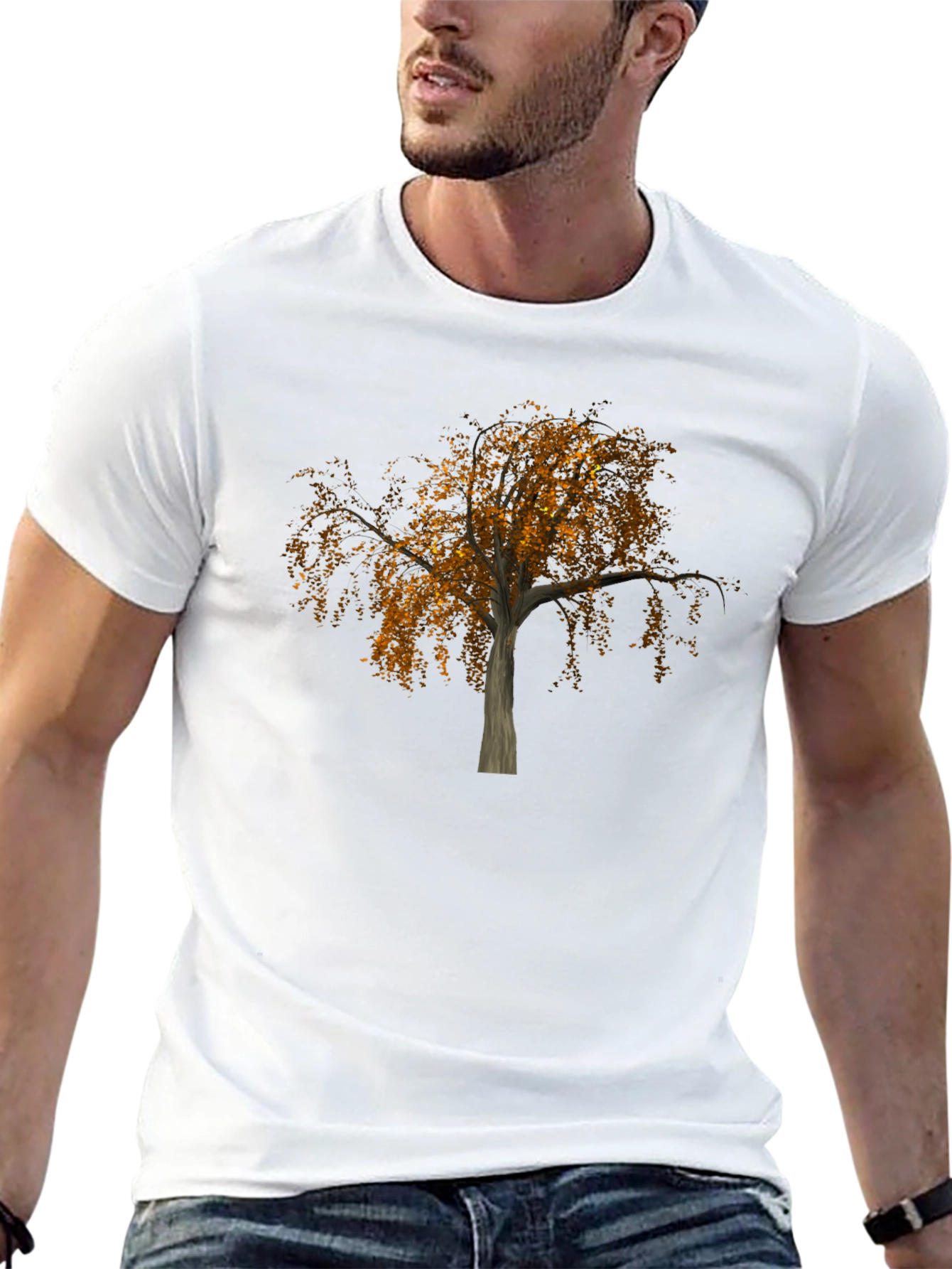 Fall Tree Graphic Black Tee - Nature Inspired Style