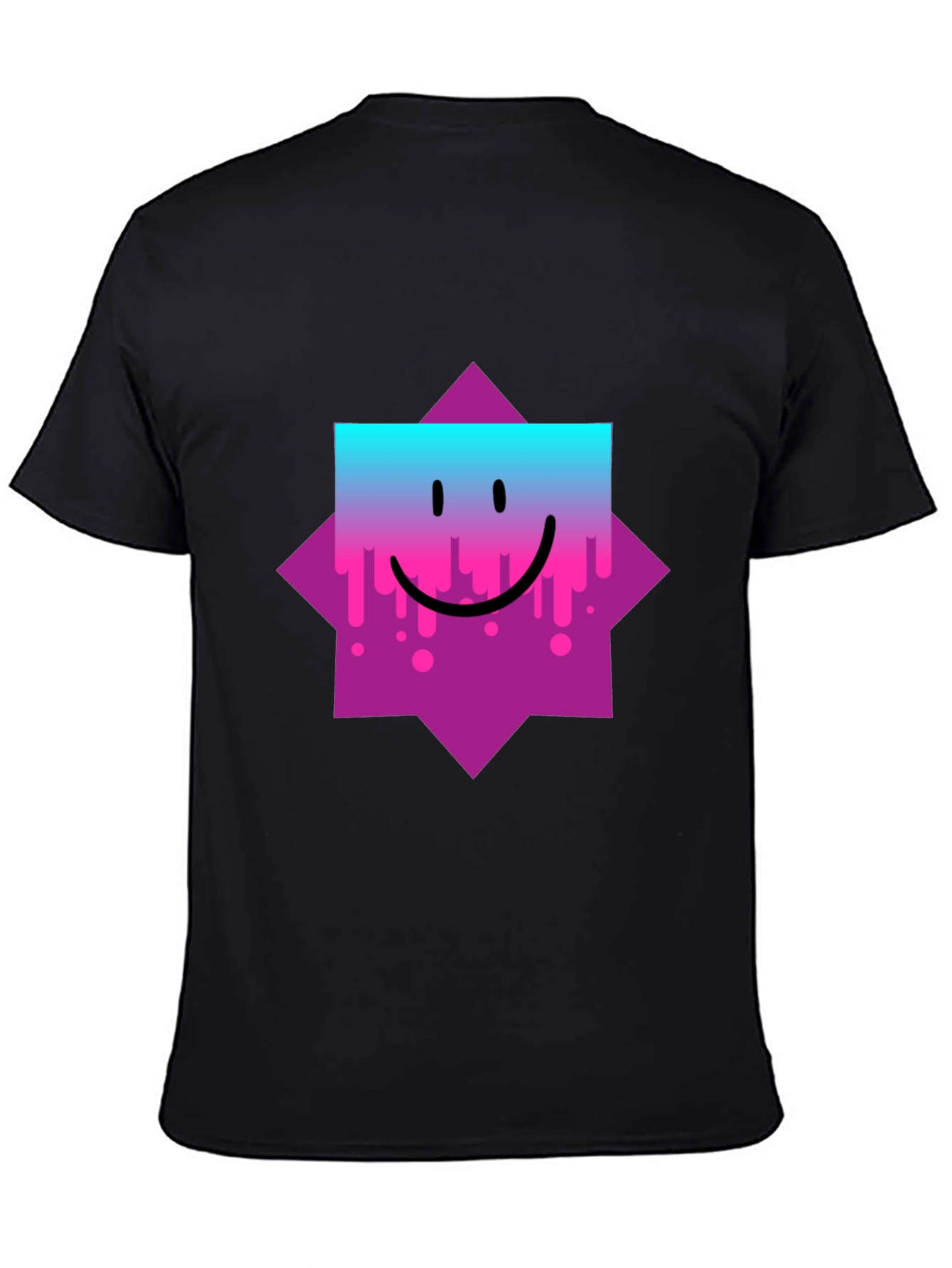 Smiley Face Graphic Tee - Trendy Casual Wear