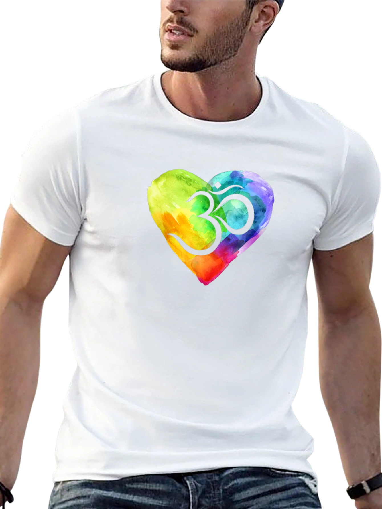 Om Heart Watercolor T-Shirt