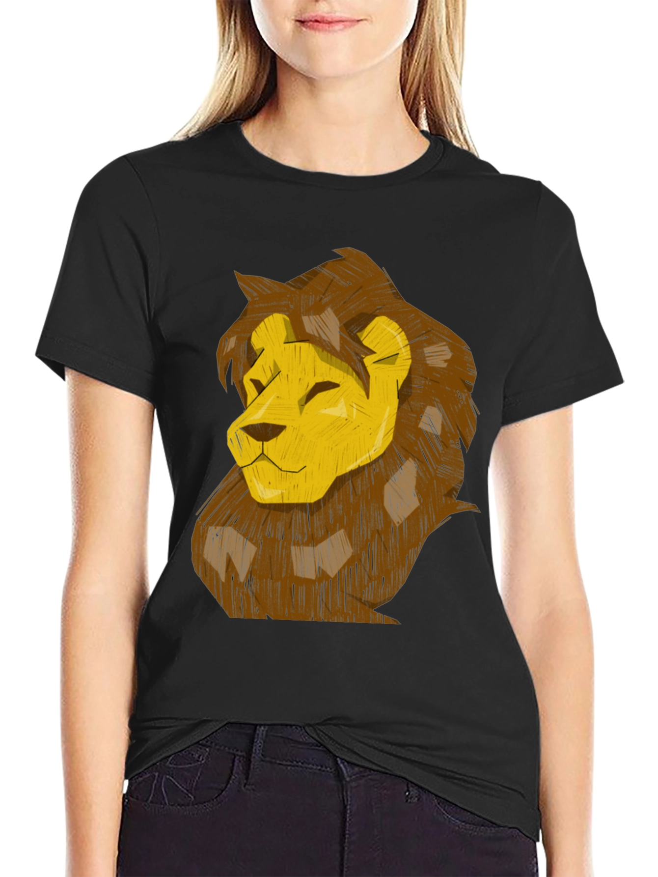 Lion Graphic Print T-Shirt - Stylish Casual Wear
