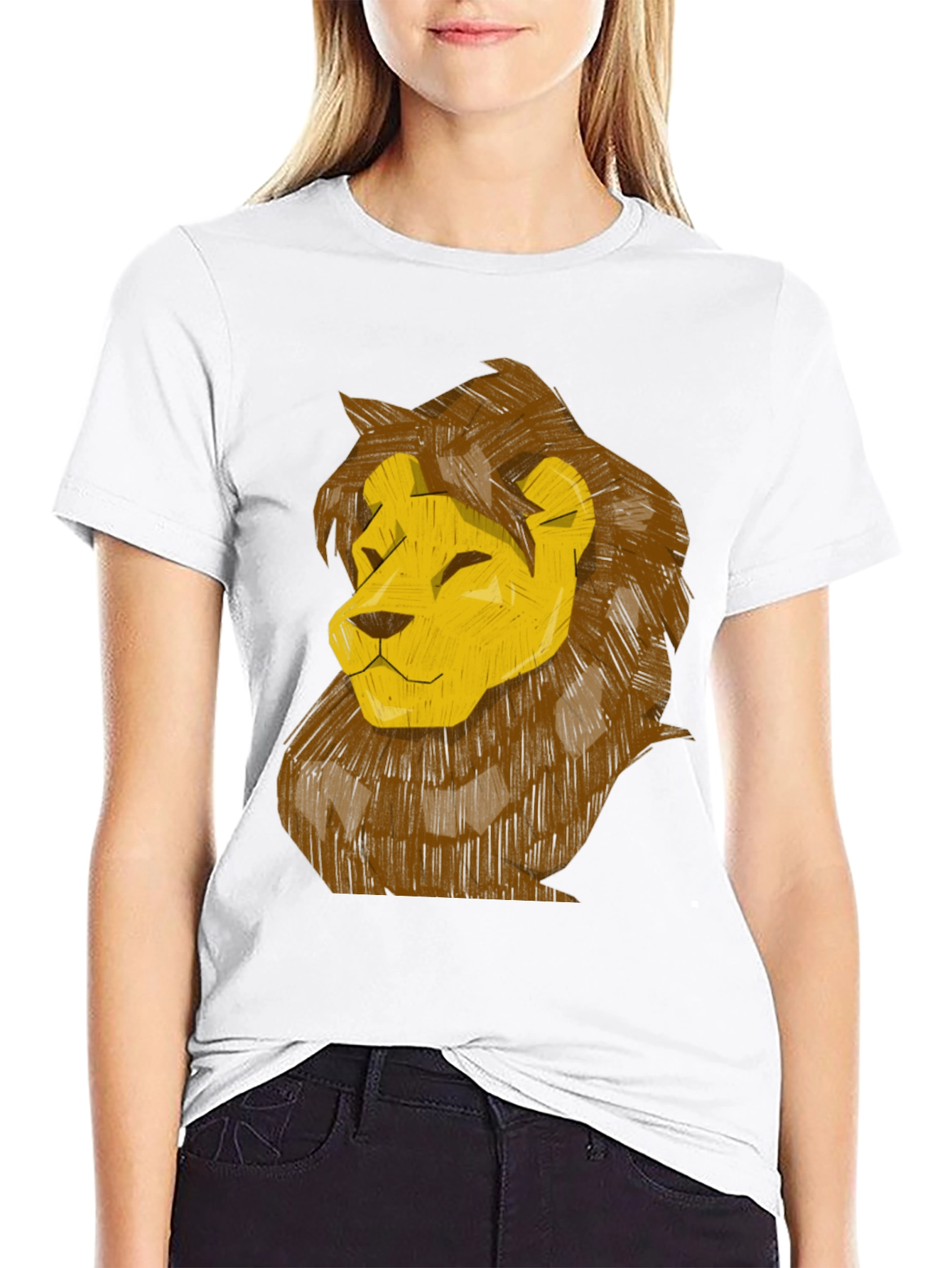 Lion Graphic Print T-Shirt - Stylish Casual Wear